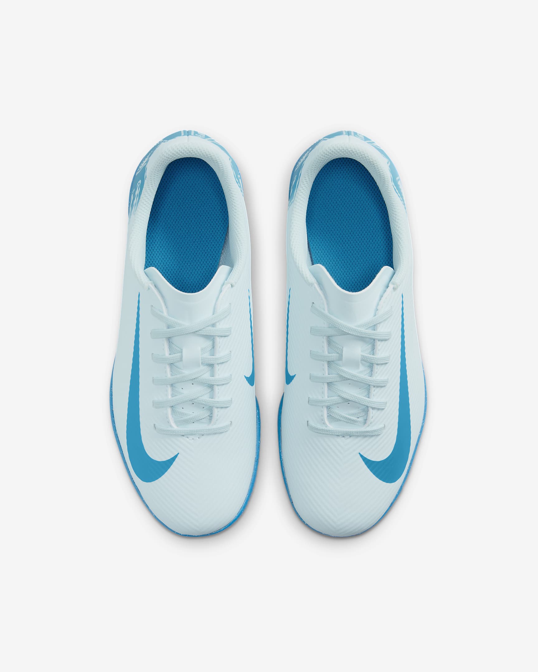 Nike Jr. Mercurial Vapor 16 Club 小/大童 IC 低筒足球鞋 - Glacier Blue/Blue Orbit