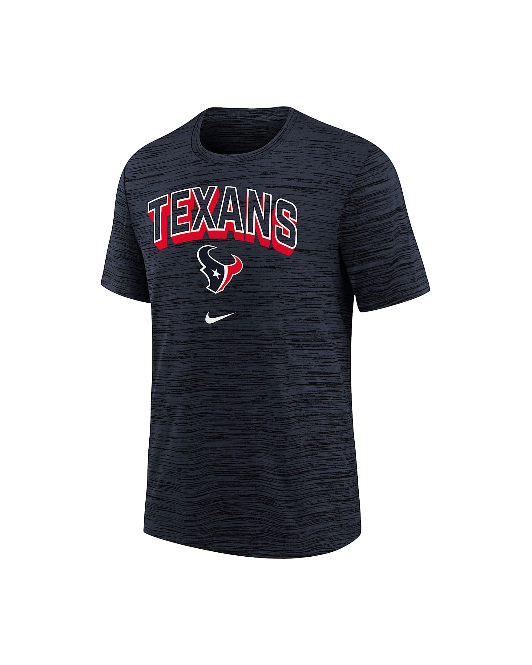 Playera Nike Dri-FIT de la NFL para niños talla grande Houston Texans Sideline Velocity - Azul marino