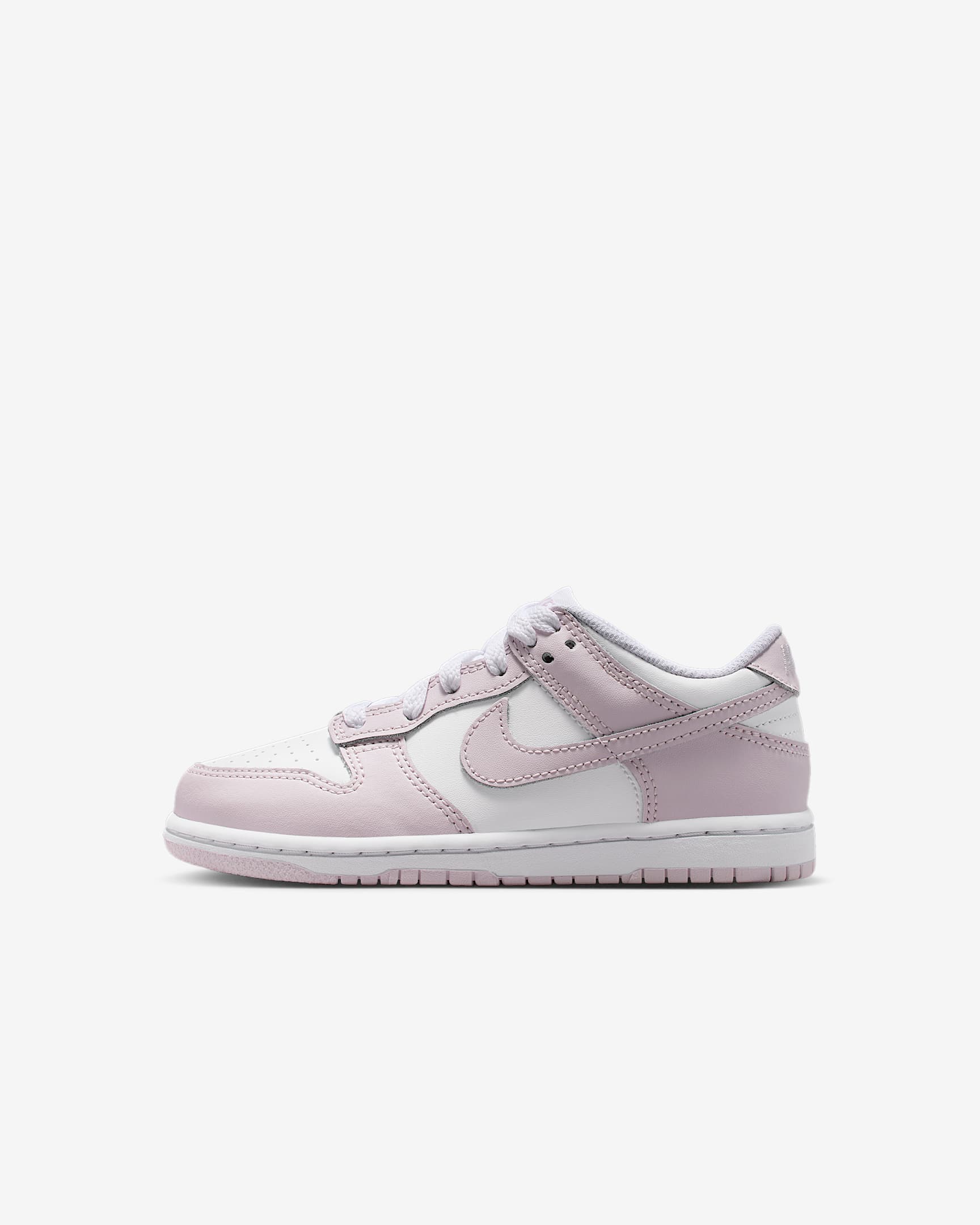 Nike Dunk Low-sko til mindre børn - hvid/Light Violet/Light Violet