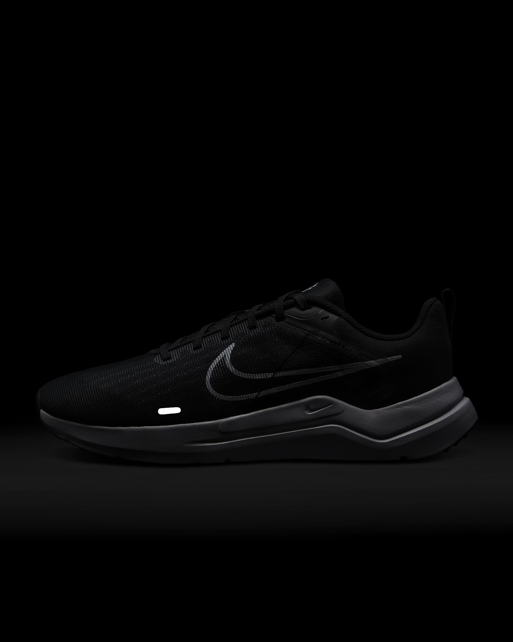 Tenis de correr en pavimento para hombre Nike Downshifter 12 - Negro/Gris humo oscuro/Platino puro/Blanco