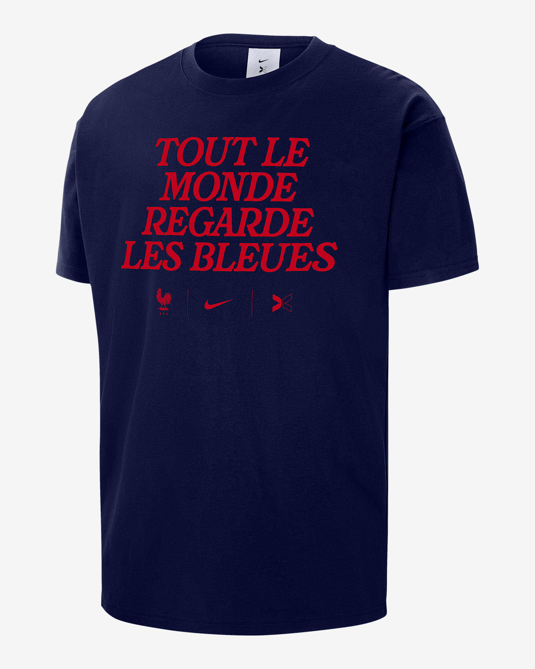 Everyone Watches Women's Sports™ "FFF" Nike by TOGETHXR Soccer T-Shirt - Blue Void