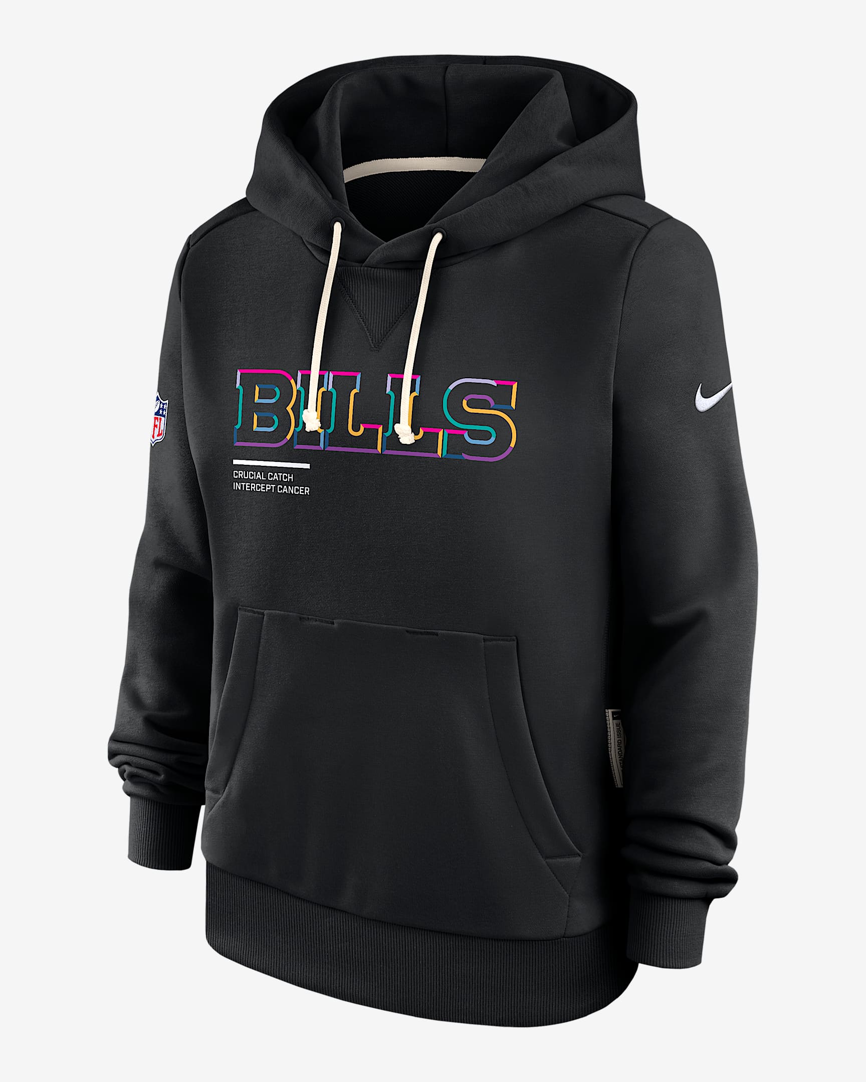 Buffalo Bills Crucial Catch Women's Nike Dri-FIT NFL Pullover Hoodie - Black