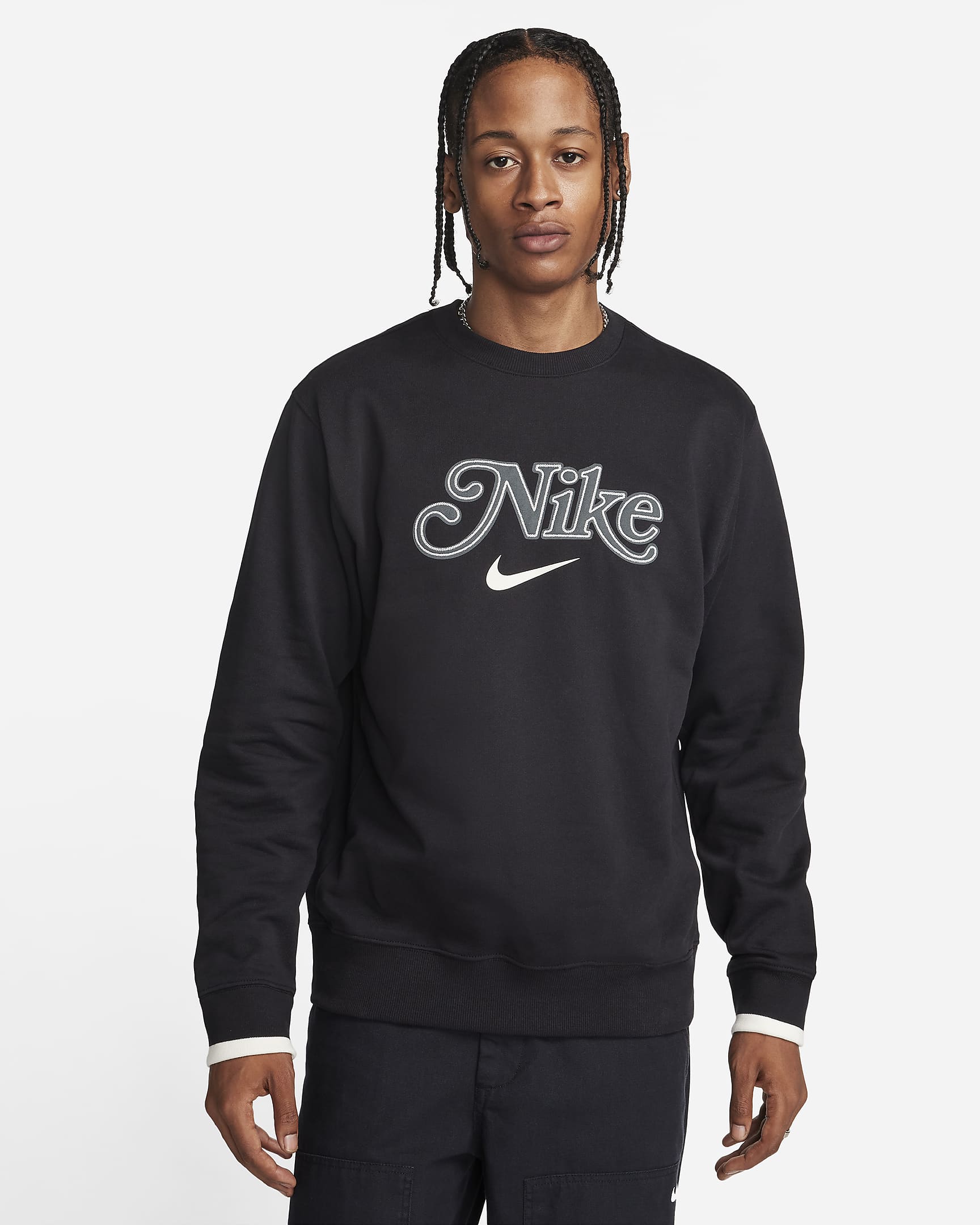 Nike Sportswear Men's Fleece Crew-Neck Sweatshirt. Nike AU