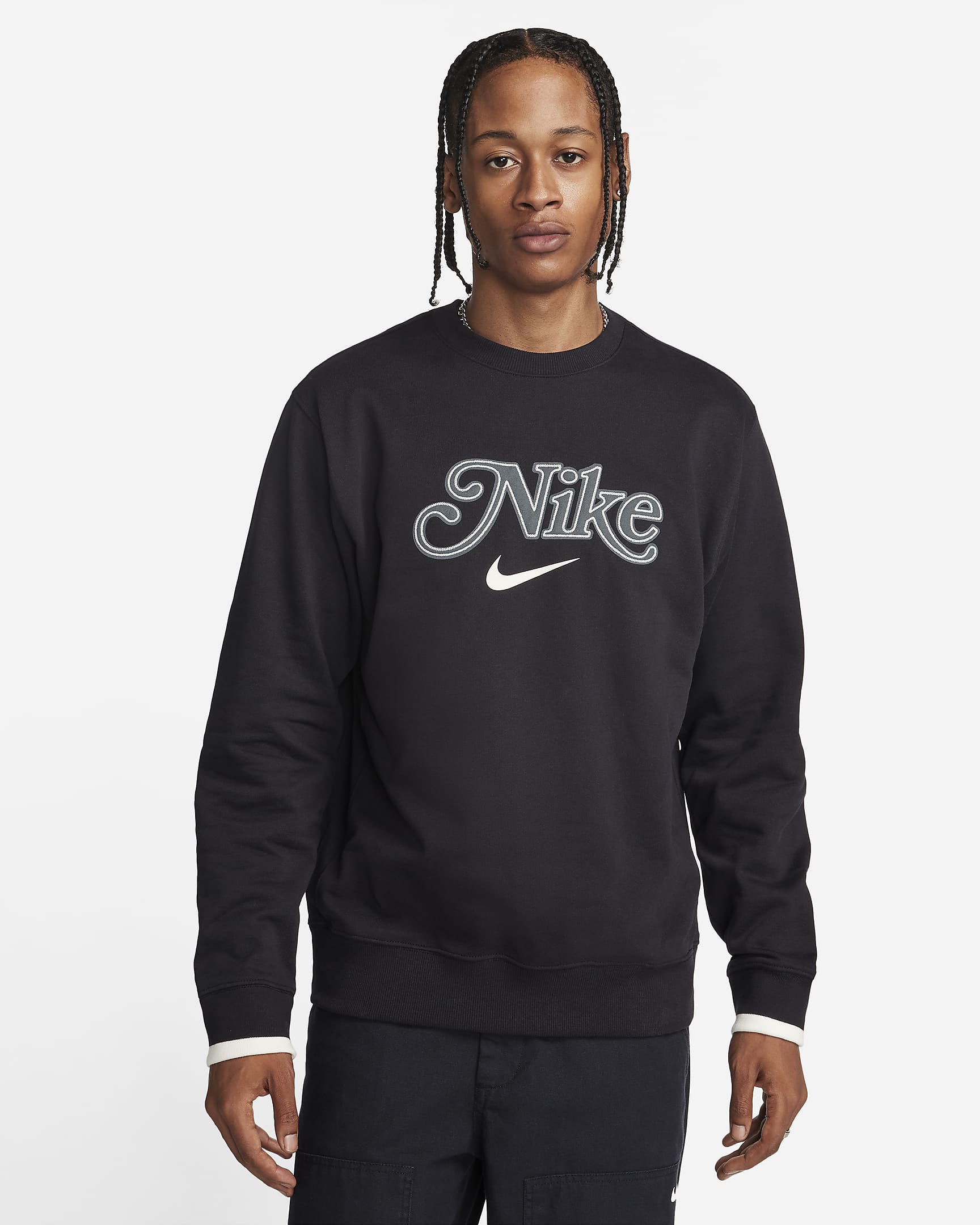 Nike Sportswear Men's Fleece Crew-Neck Sweatshirt. Nike LU