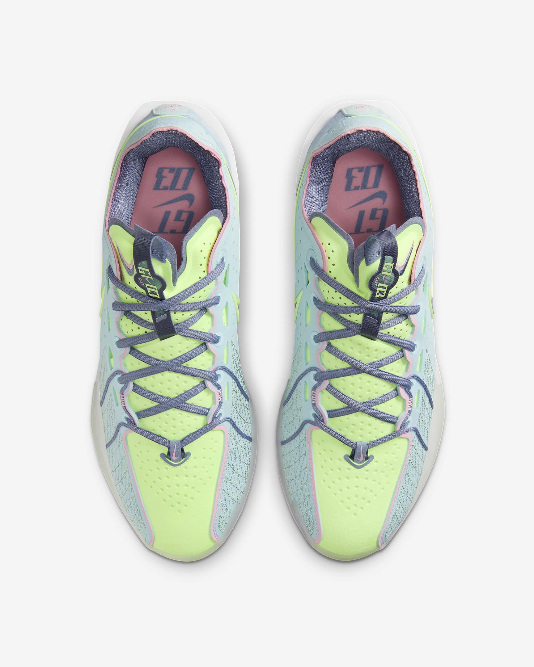 Nike G.T. Cut 3 Basketball Shoes - Glacier Blue/Bright Mandarin/Ashen Slate/Light Armoury Blue