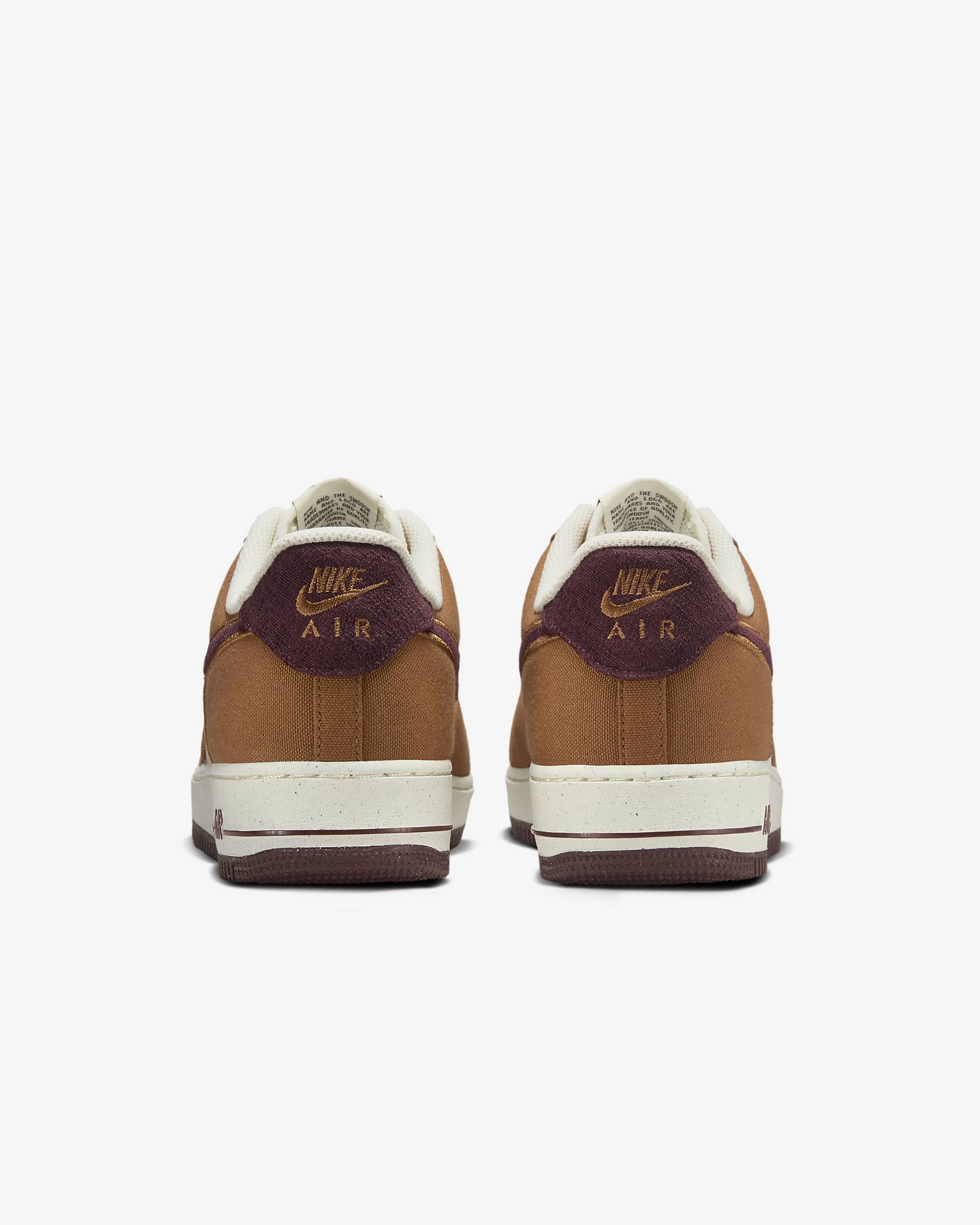 Nike Air Force 1 '07 LV8 男鞋 - Light British Tan/Coconut Milk/Gum Dark Brown/Burgundy Crush