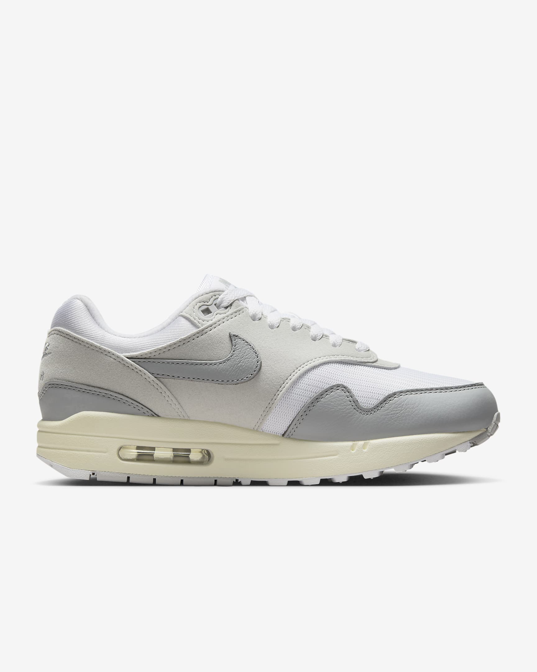 Nike Air Max 1 '87-sko til kvinder - Pure Platinum/hvid/Sail/Light Smoke Grey