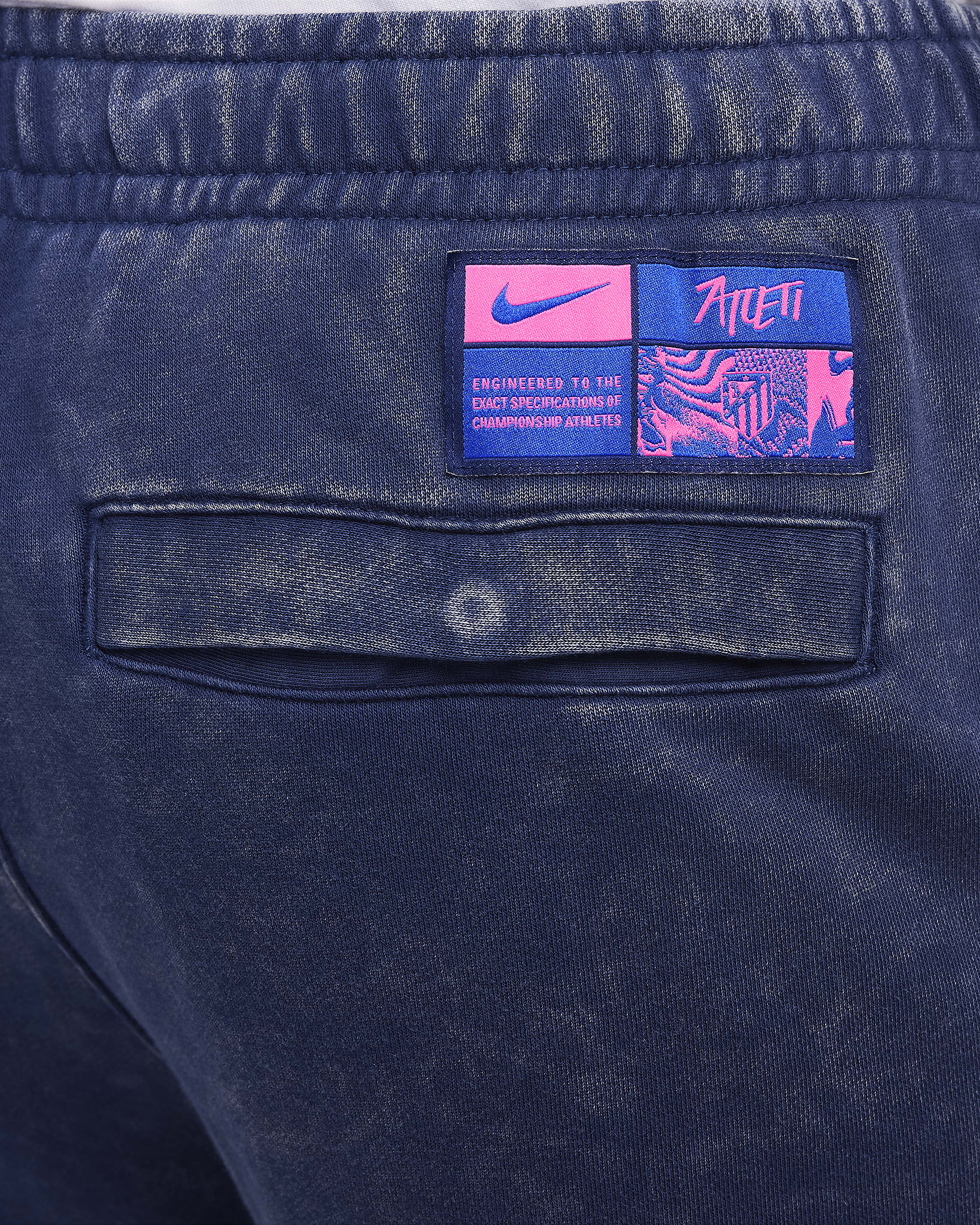 Atlético Madrid Club Third Men's Nike Football French Terry Joggers - Blue Void/Pink Glow