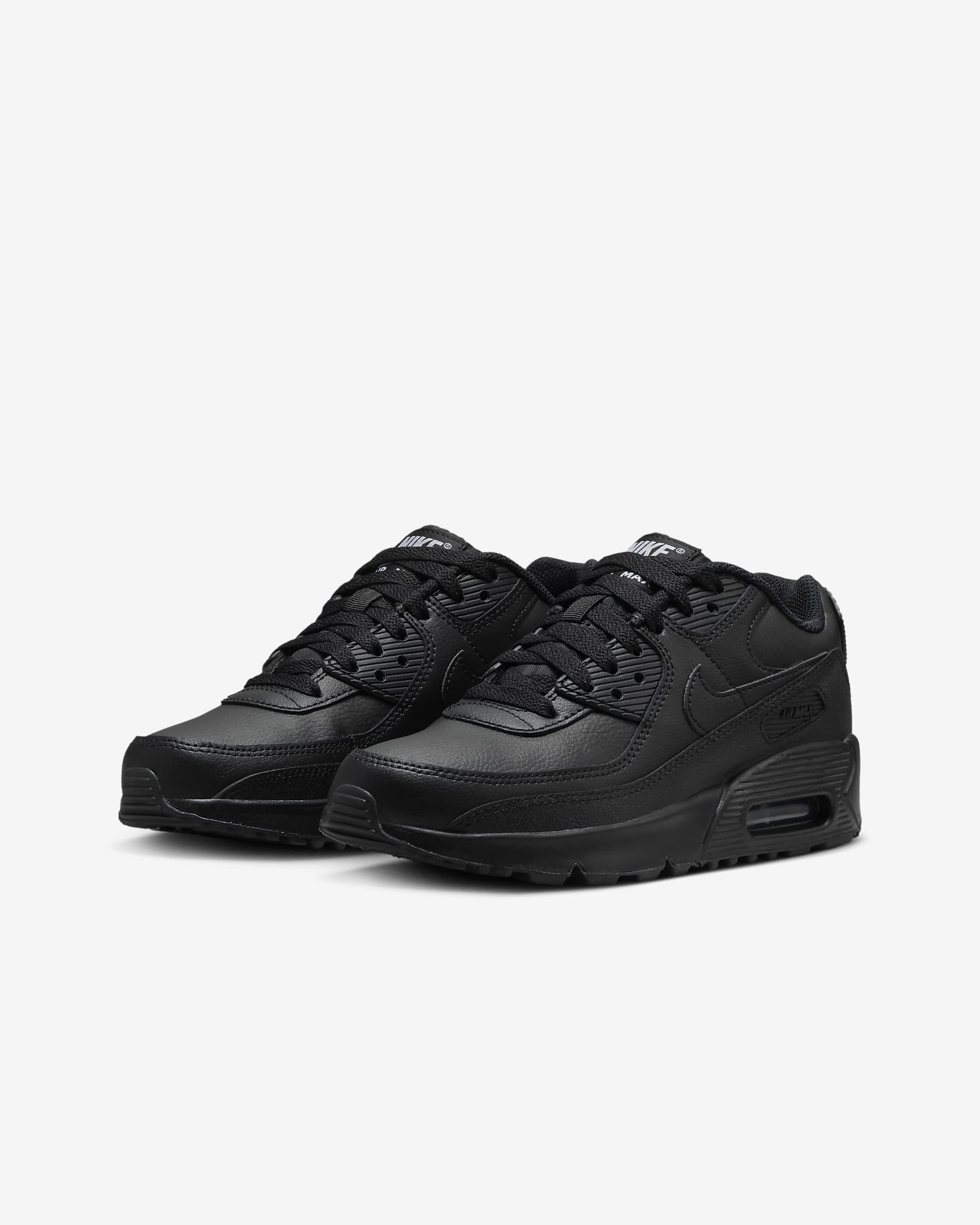 Nike Air Max 90 Older Kids' Shoe - Black/Black/White/Black