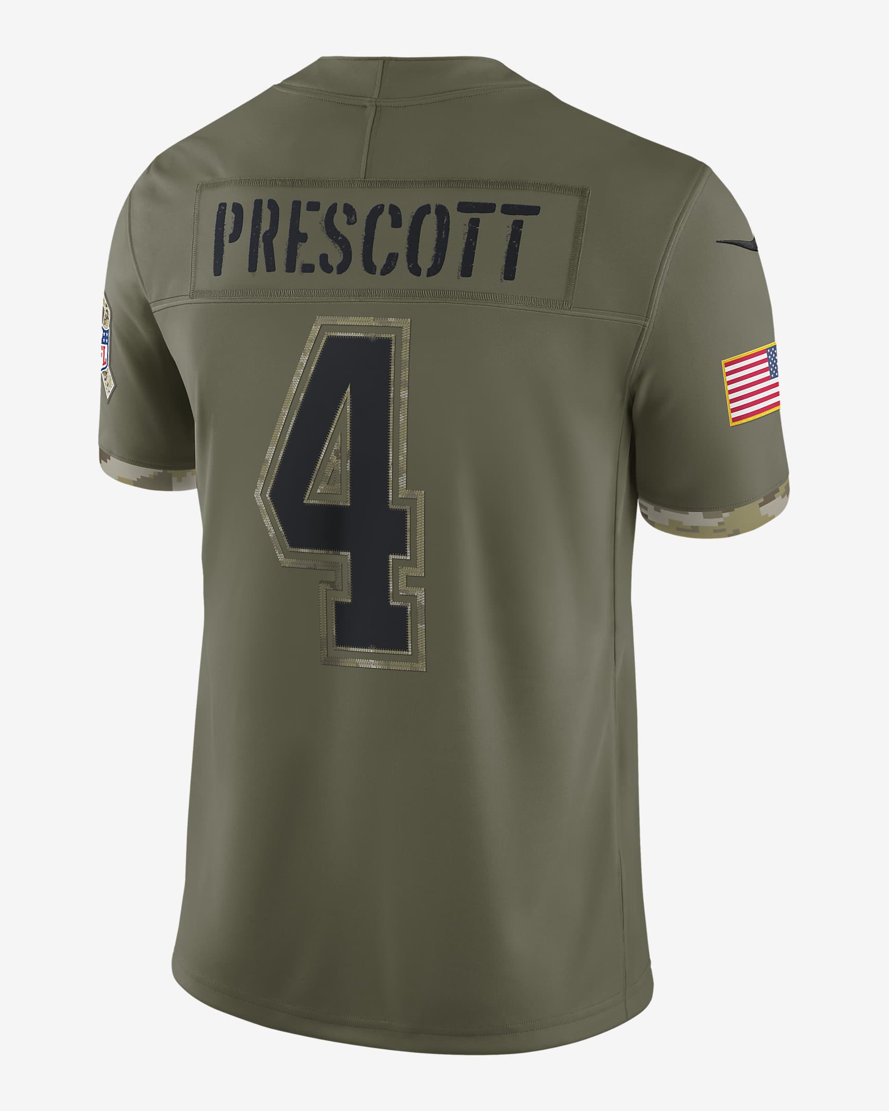 NFL Dallas Cowboys Salute to Service (Dak Prescott) Men's Limited