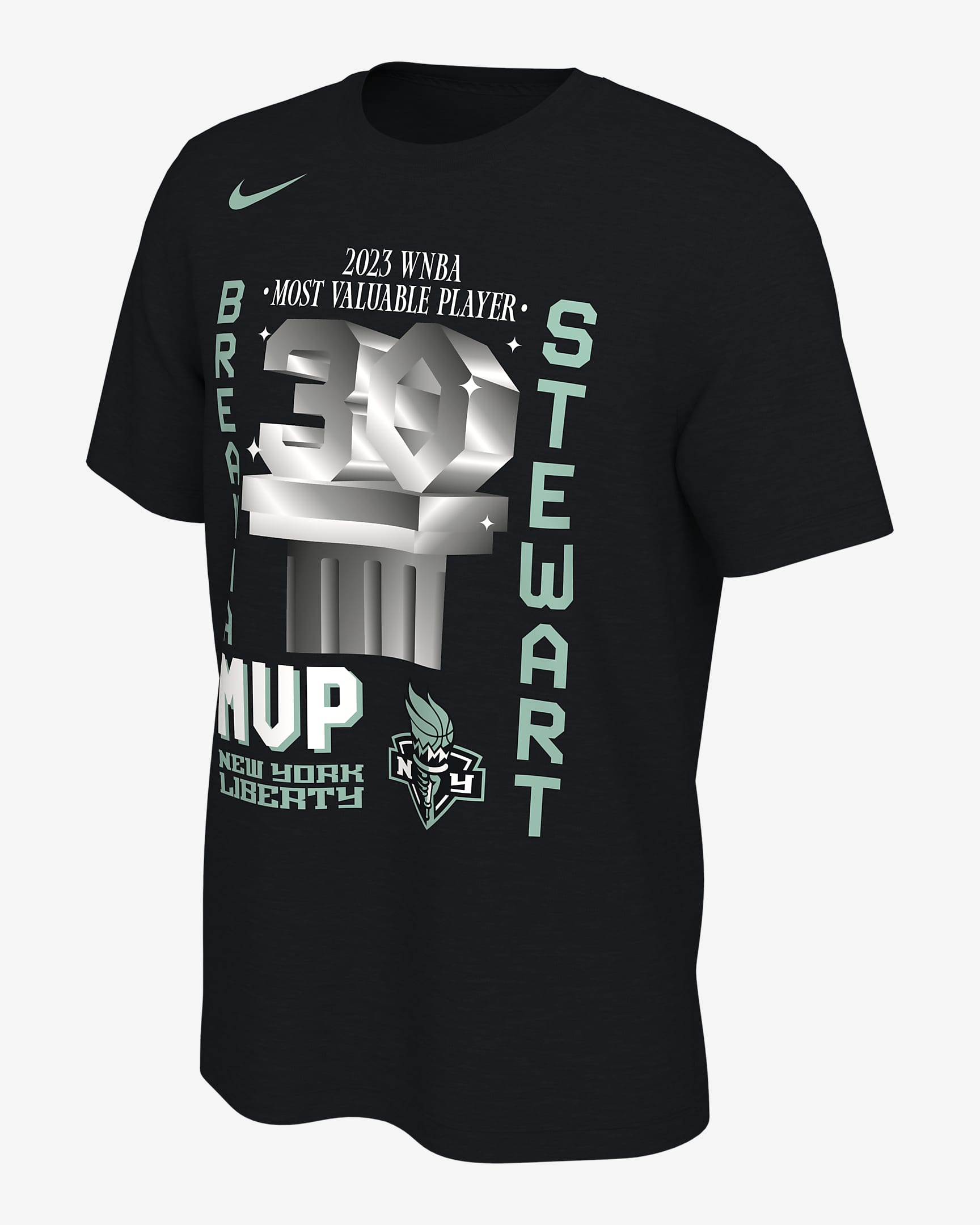 Breanna Stewart New York Liberty MVP Nike WNBA TShirt.