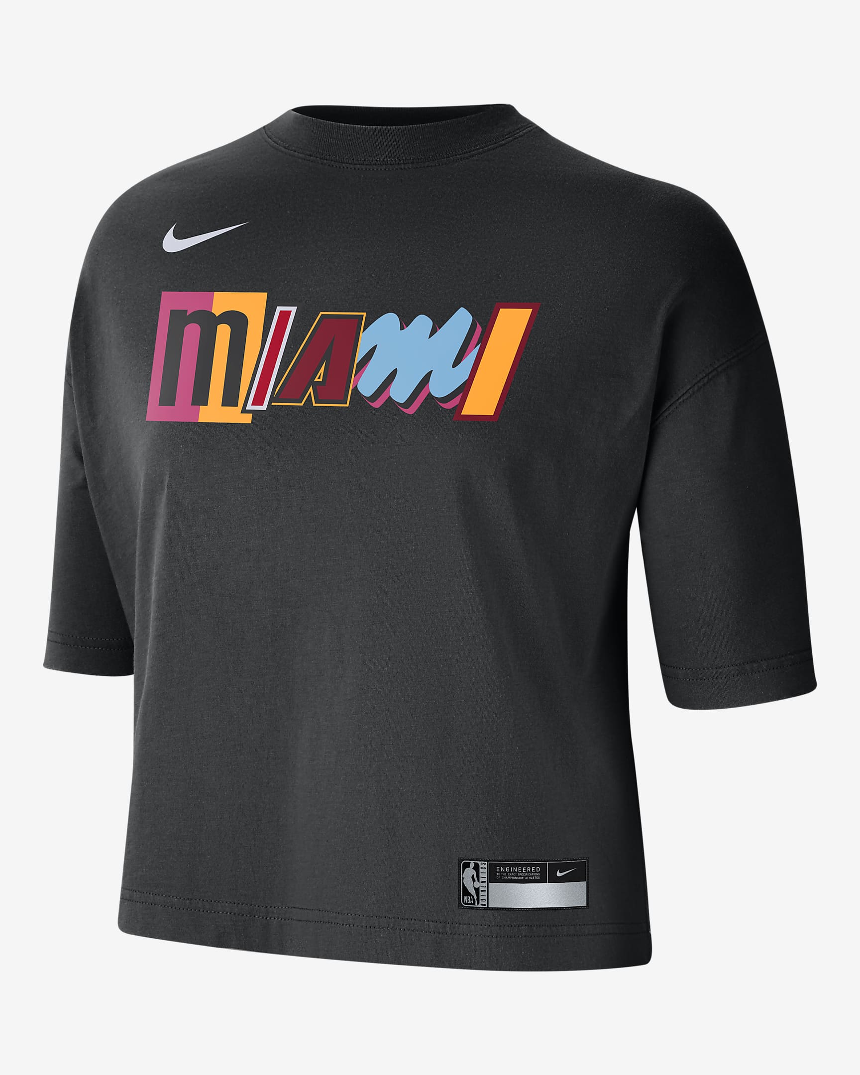 Miami Heat Courtside City Edition Women's Nike NBA T-Shirt. Nike.com