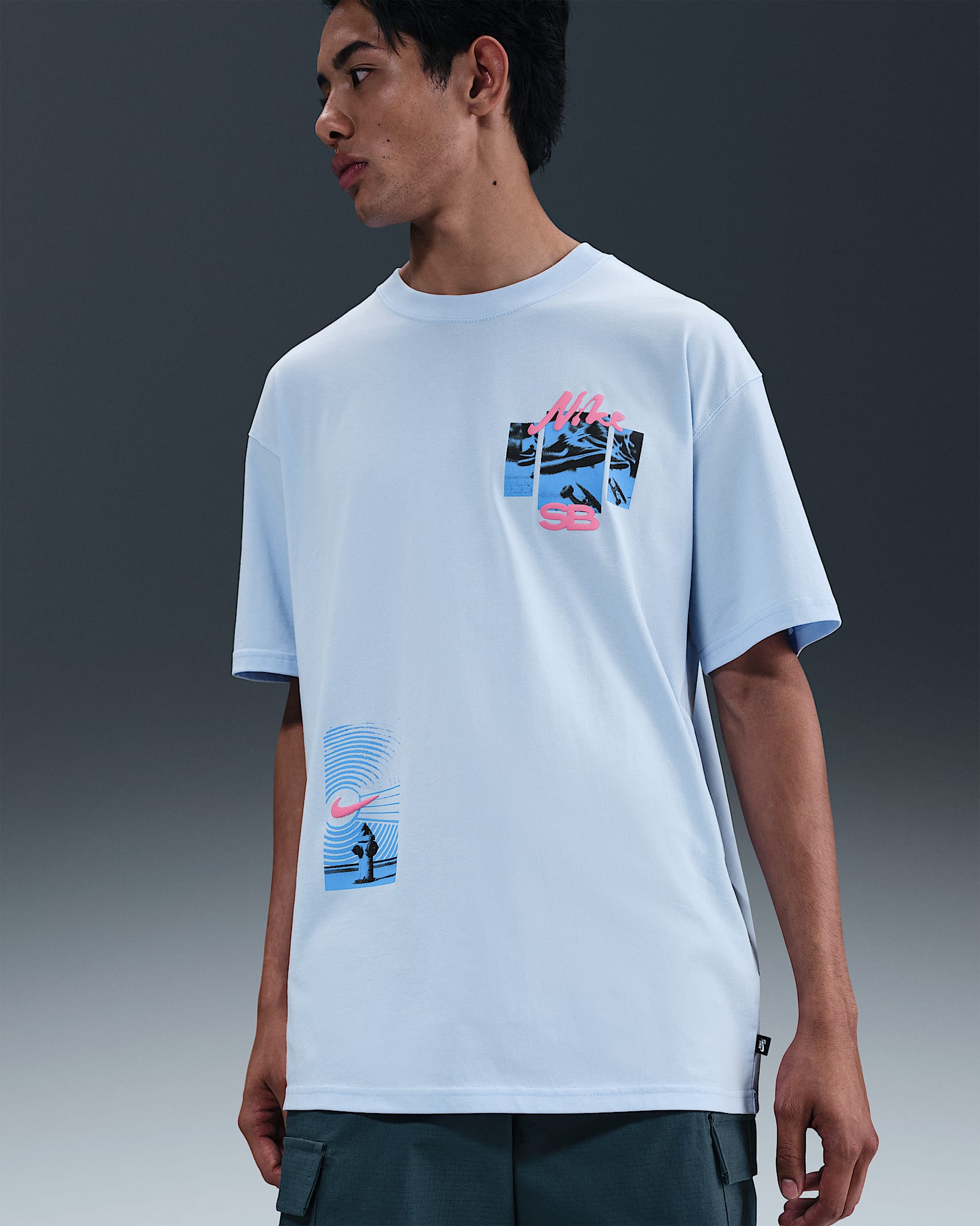 Playera de skateboarding Max90 Nike SB - Azul celestino