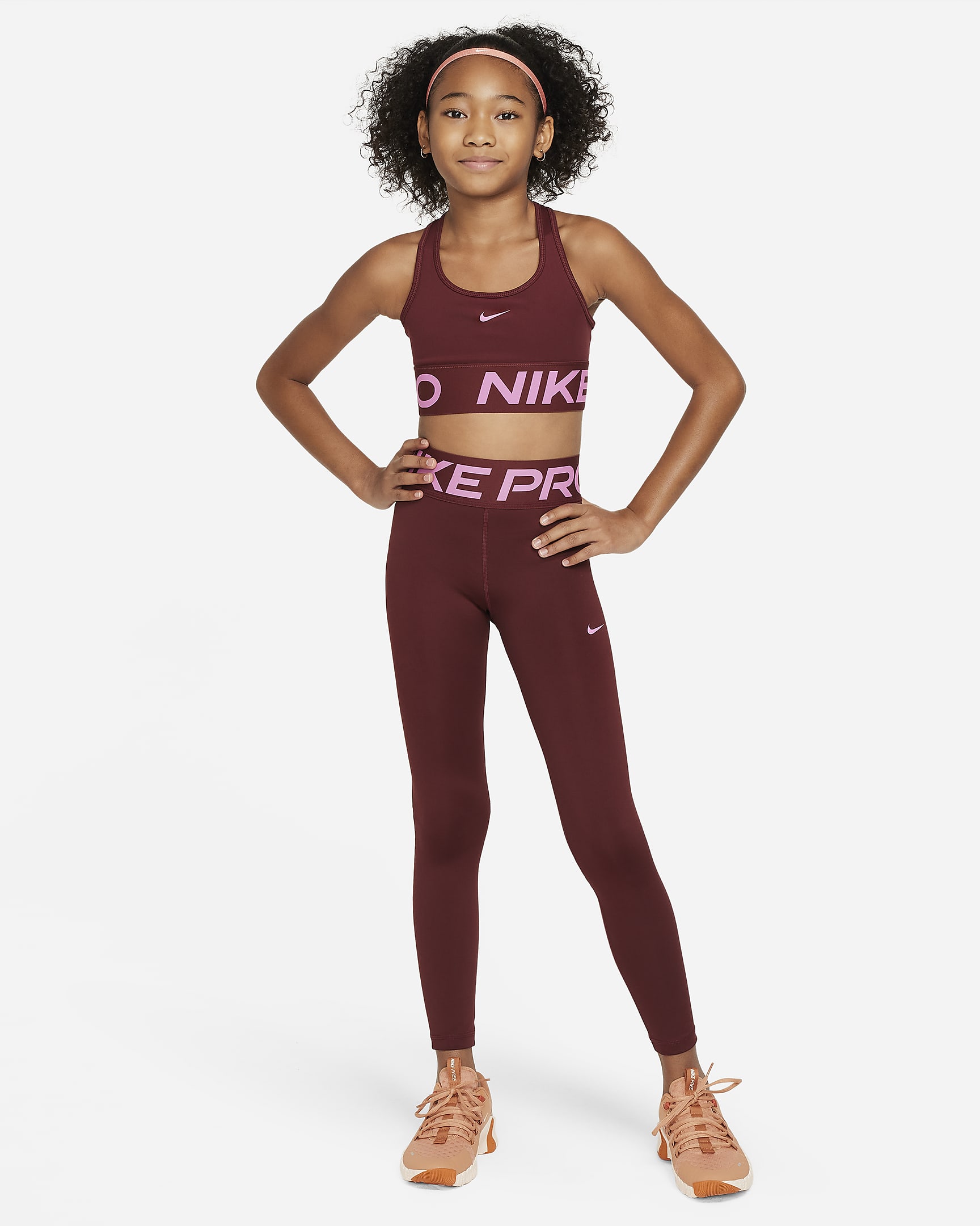 Bra Nike Pro Swoosh – Bambina/Ragazza - Dark Team Red/Playful Pink