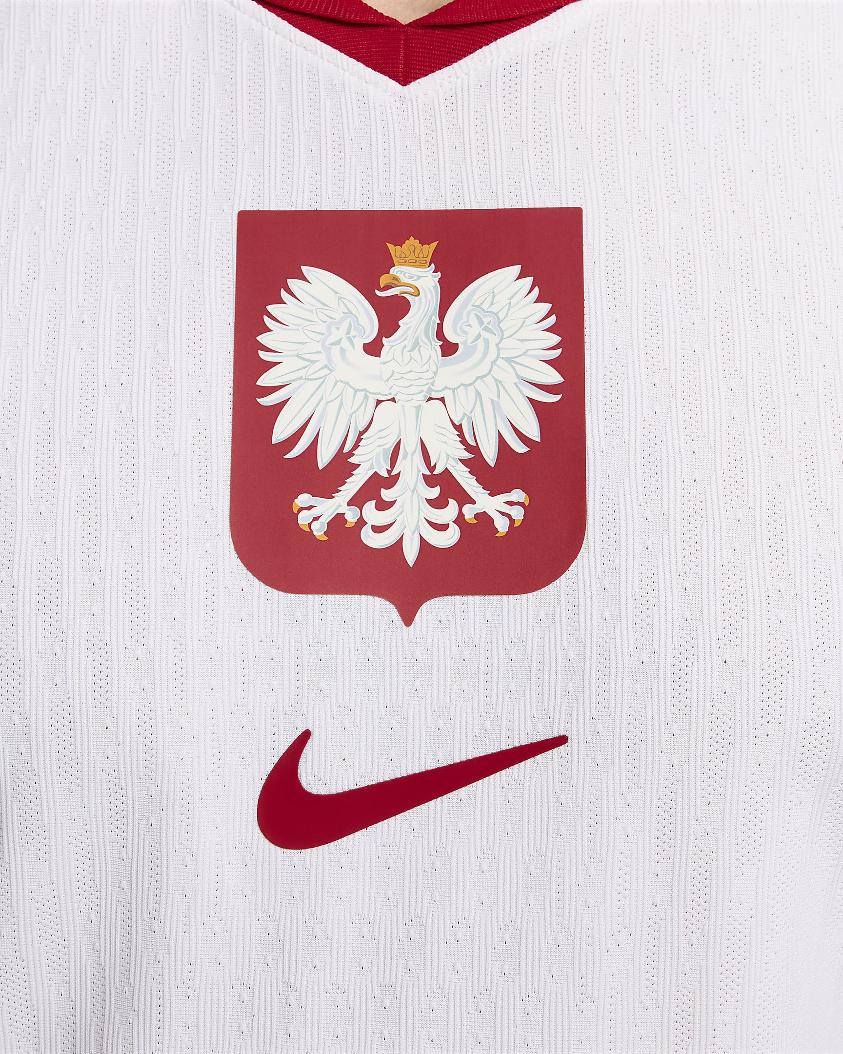 Męska koszulka piłkarska z krótkim rękawem Authentic Nike Dri-FIT ADV Polska Match 2024/25 (wersja domowa) - Biel/Sport Red/Sport Red