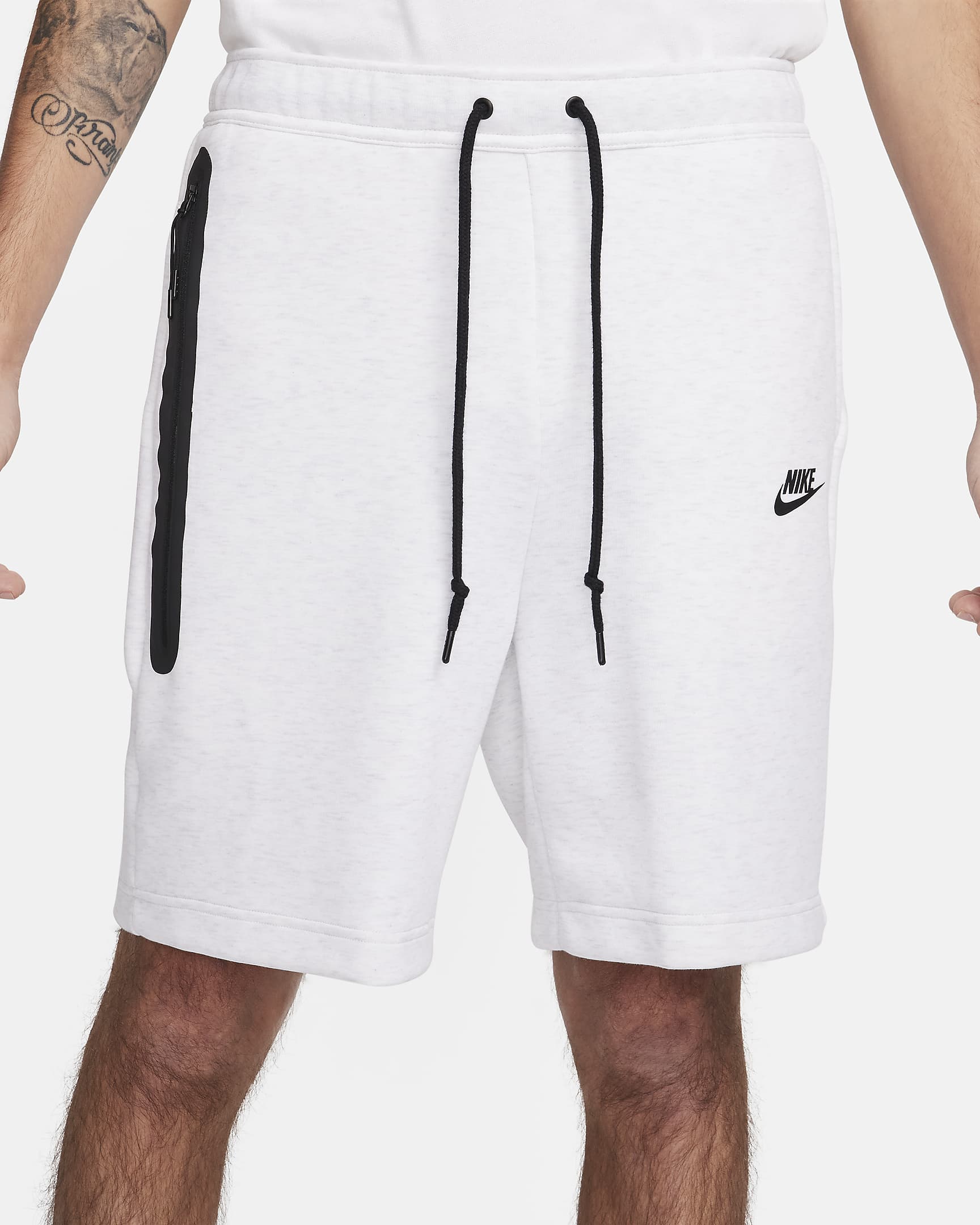 Nike Sportswear Tech Fleece Herrenshorts - Birch Heather/Schwarz