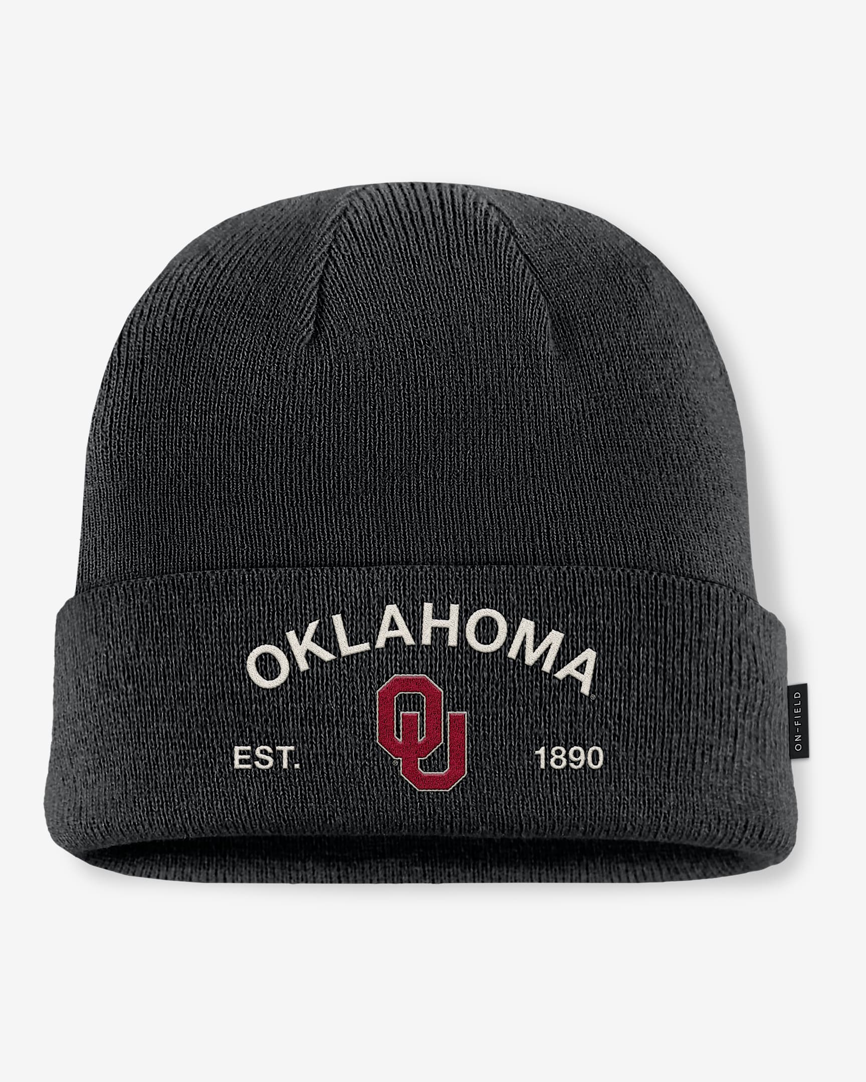 Oklahoma 2025 Military Appreciation Men's Jordan Brand College Cuffed Beanie - Black