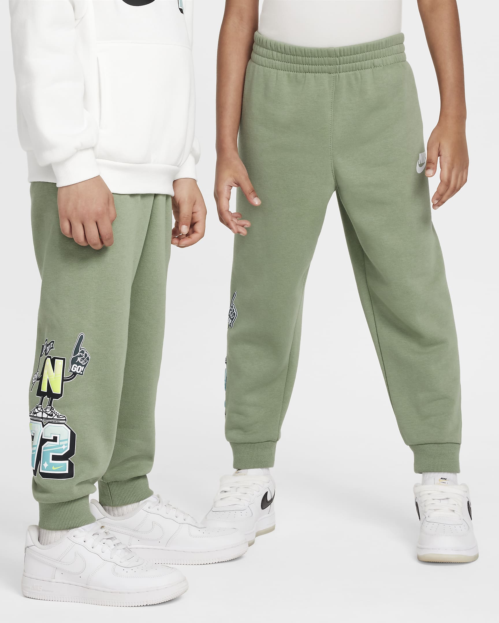 Nike Step Up Your Game Little Kids' 2-Piece Fleece Set - Oil Green