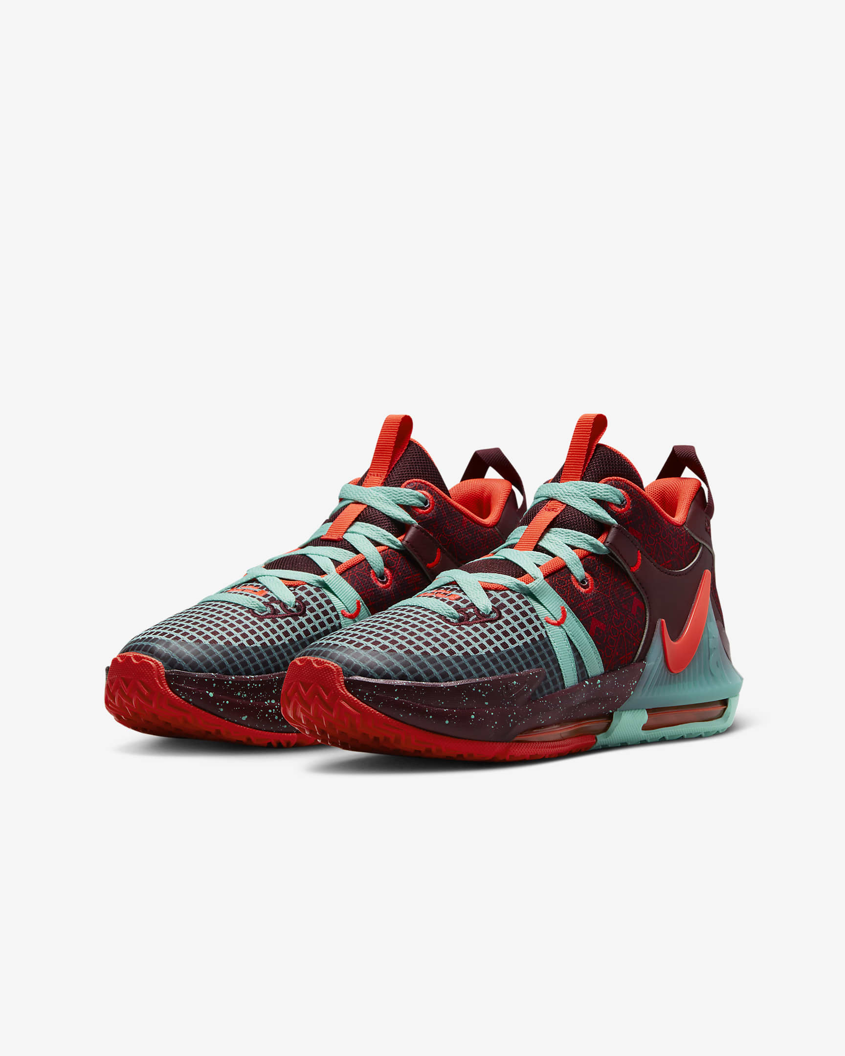 LeBron Witness 7 SE Older Kids' Shoes - Night Maroon/Emerald Rise/Black/Bright Crimson