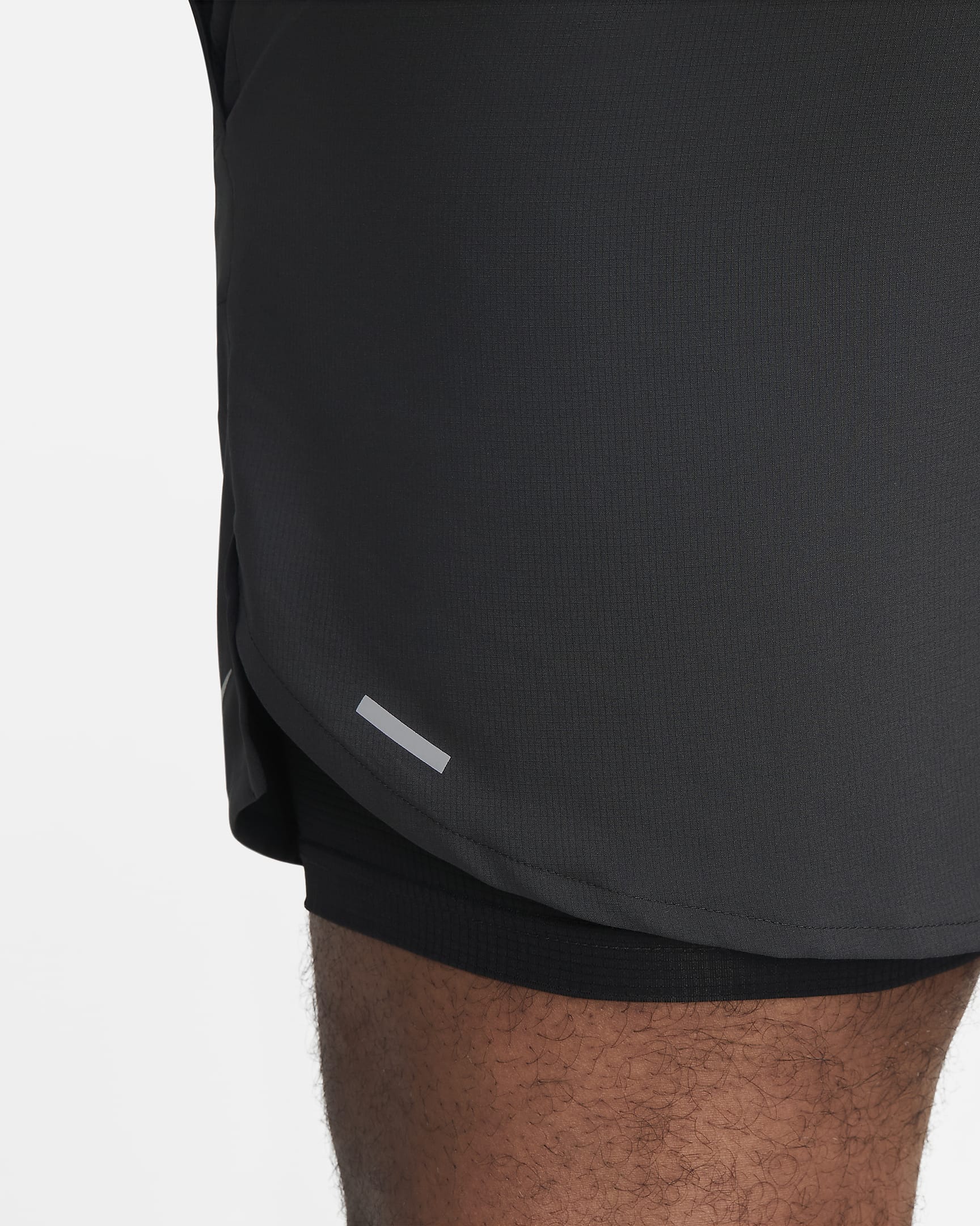 Nike Stride Men's Dri-FIT 18cm (approx.) 2-in-1 Running Shorts - Black/Black/Black