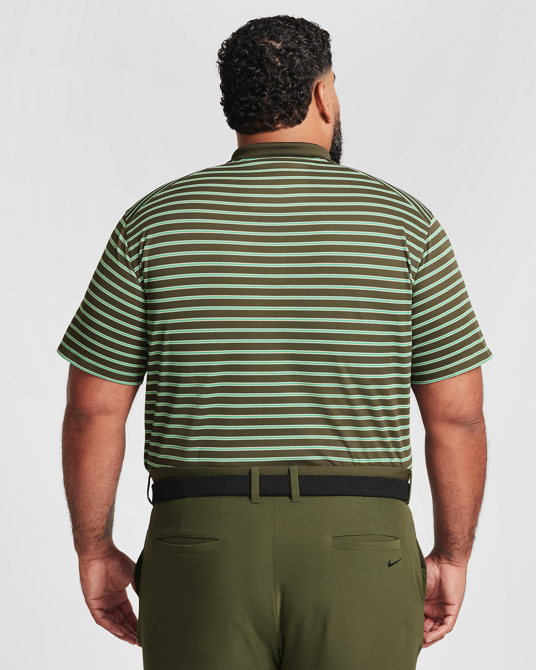 Nike Dri-FIT Victory Men's Striped Golf Polo - Cargo Khaki/Black