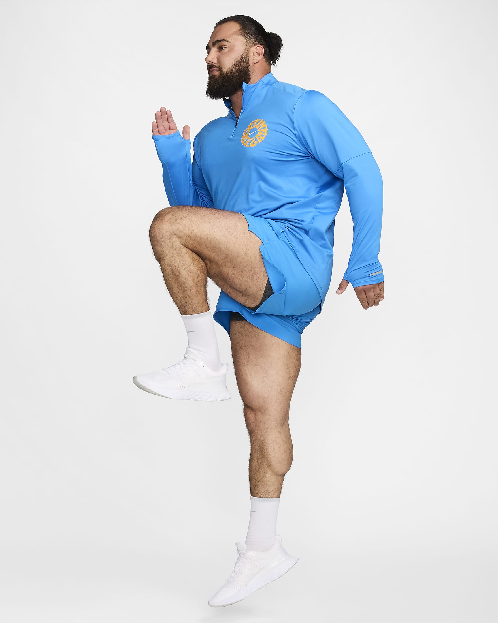 Haut de running à 1/4 de zip Dri-FIT Nike Run Energy pour homme - Light Photo Blue/Summit White