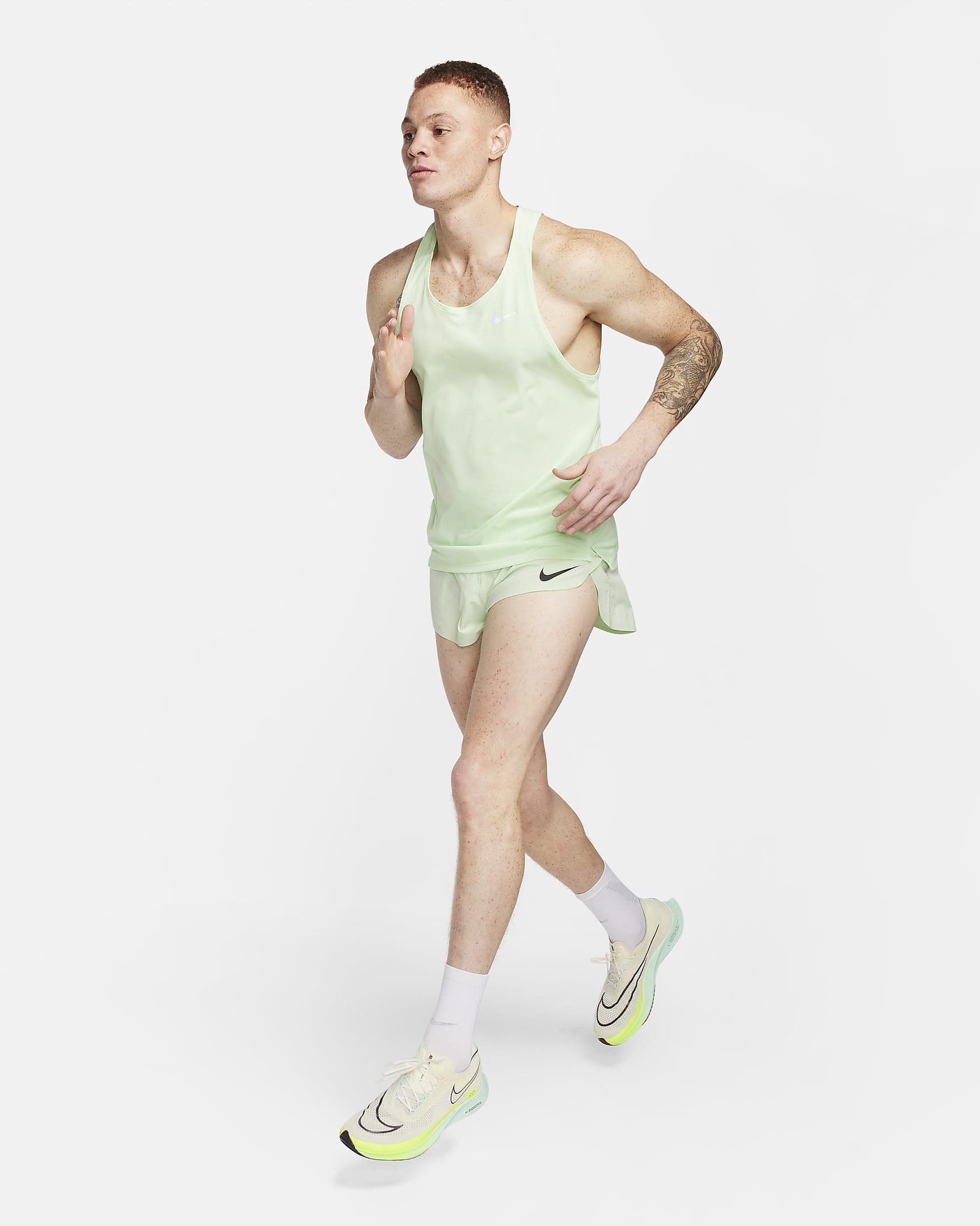 Nike AeroSwift Dri-FIT ADV fôret løpeshorts til herre (5 cm) - Vapor Green/Svart