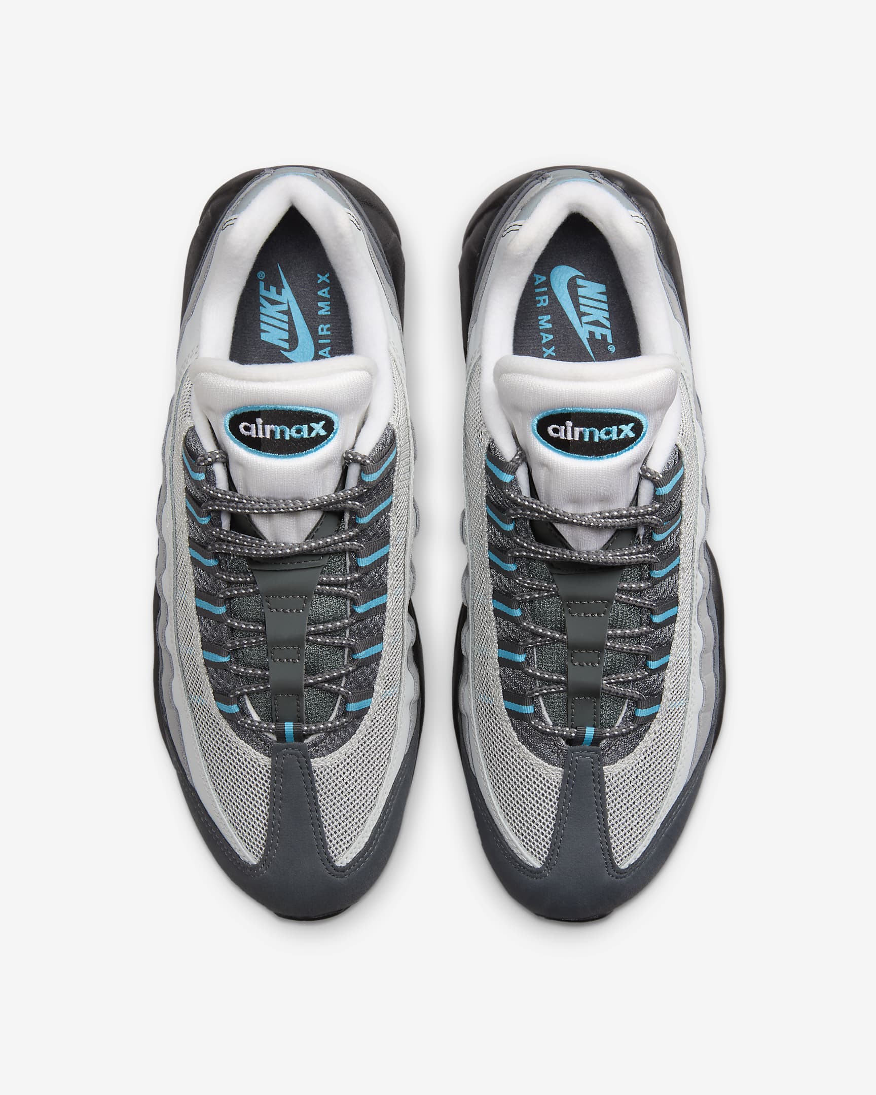 Nike Air Max 95 Shoes - Iron Grey/Smoke Grey/Light Smoke Grey/Baltic Blue