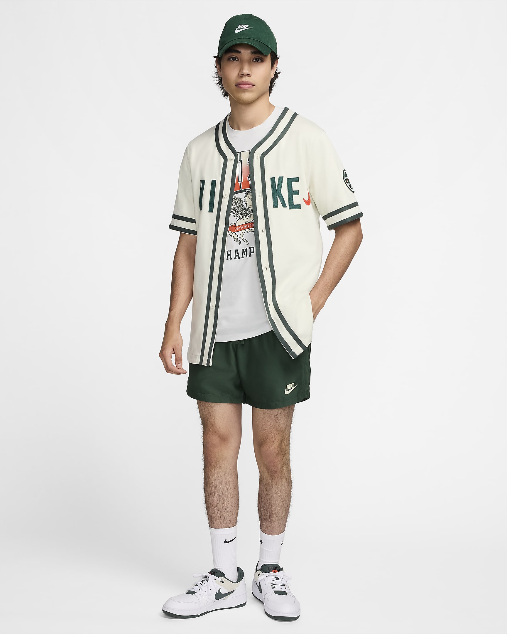 Nike Sportswear Men's Baseball Jersey - Sea Glass