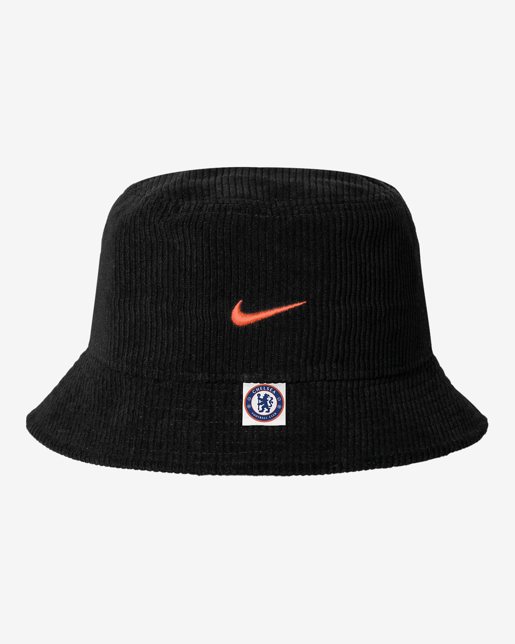 Gorro tipo pescador de fútbol Nike de pana Chelsea FC - Negro