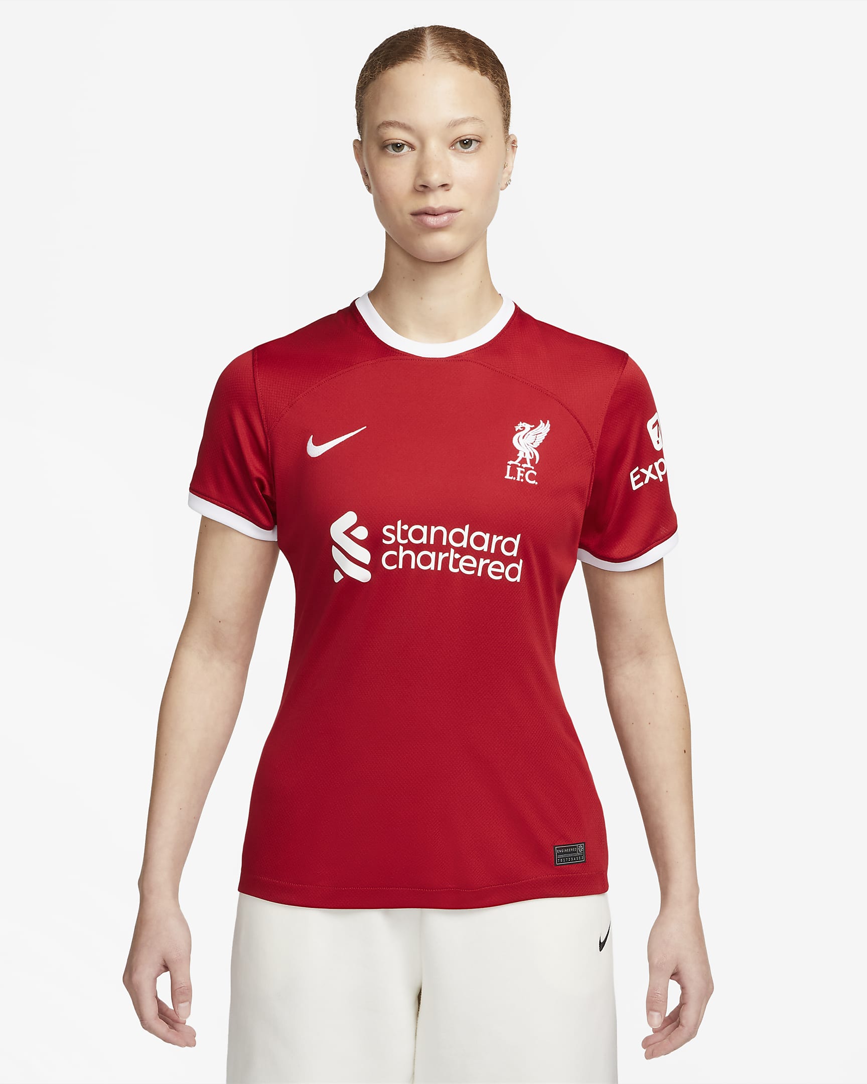 Liverpool F.C. 2023/24 Stadium Home Women's Nike Dri-FIT Football Shirt - Gym Red/White