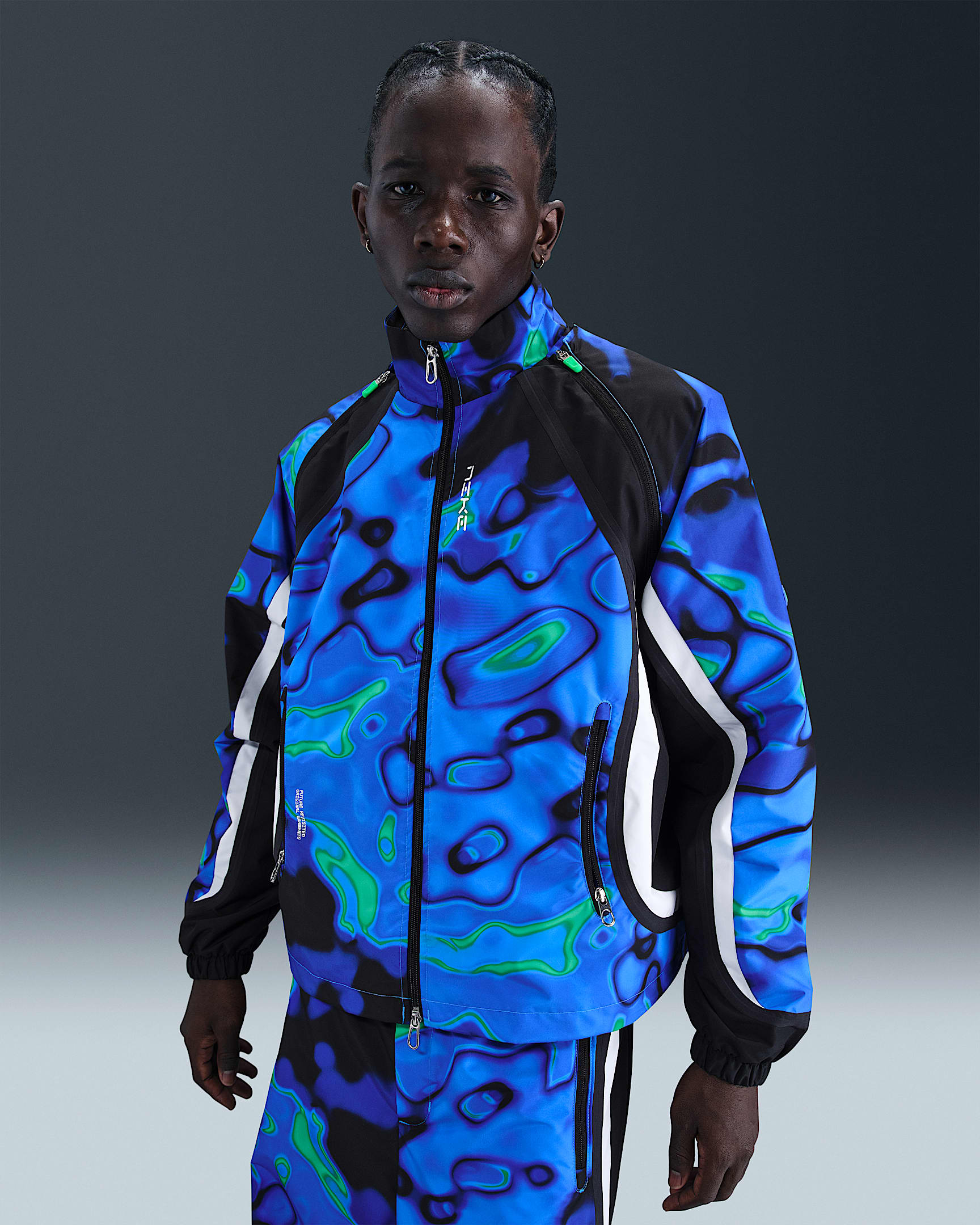 Nike Project F.R.O.G. Men's Storm-FIT Track Jacket - Hyper Royal/White/Green Shock/Green Shock