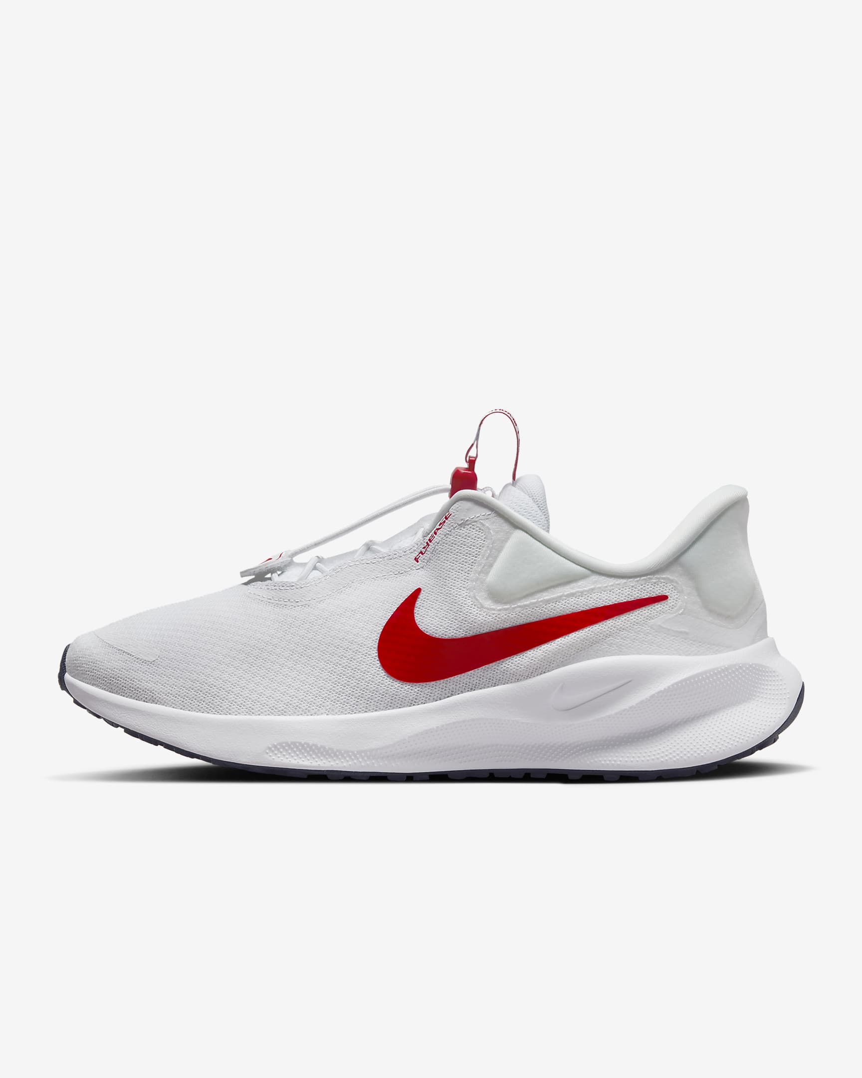 Nike Revolution 7 EasyOn Men's Road Running Shoes - White/Midnight Navy/University Red