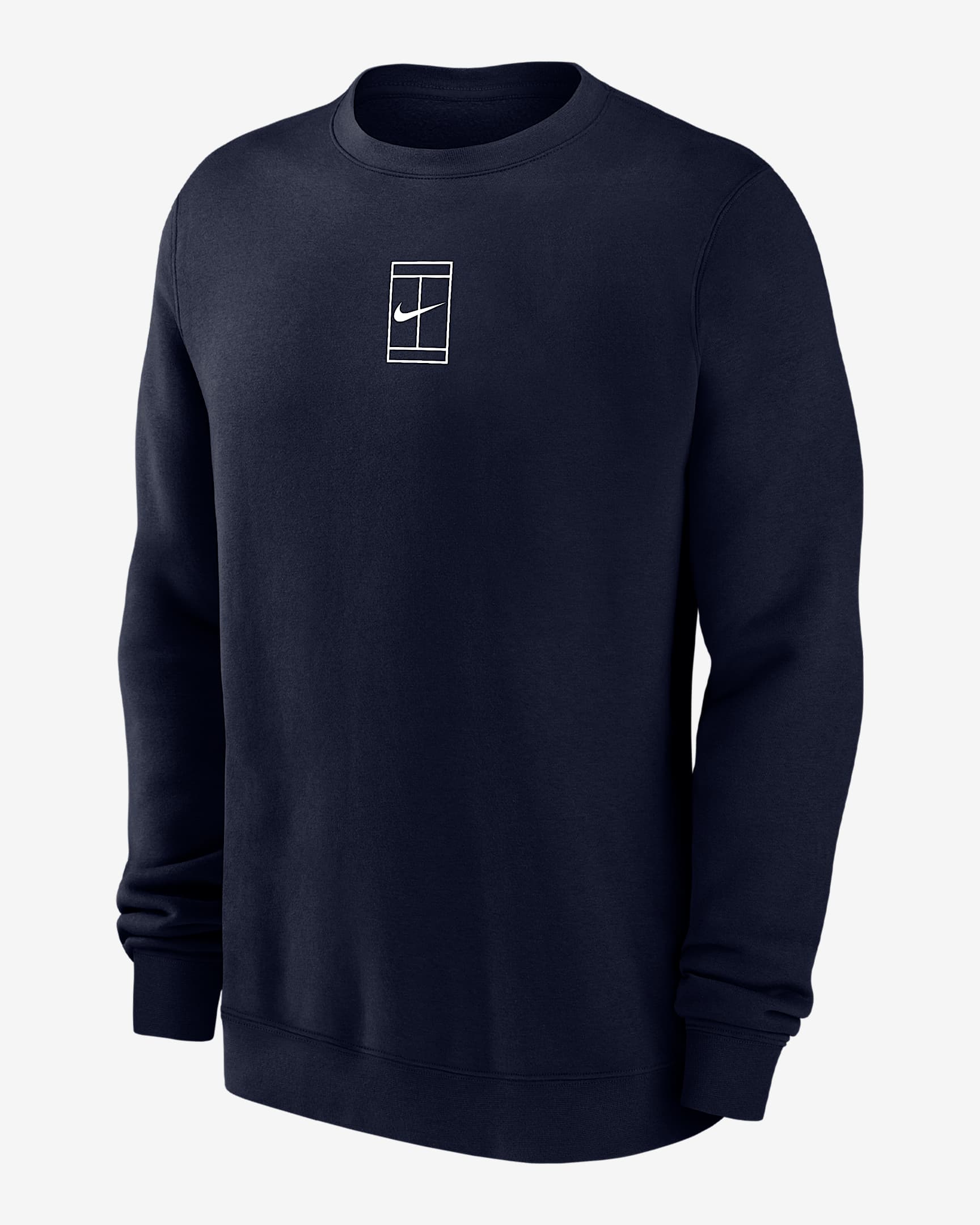 Nike Club Men's Tennis Fleece Crew - Navy