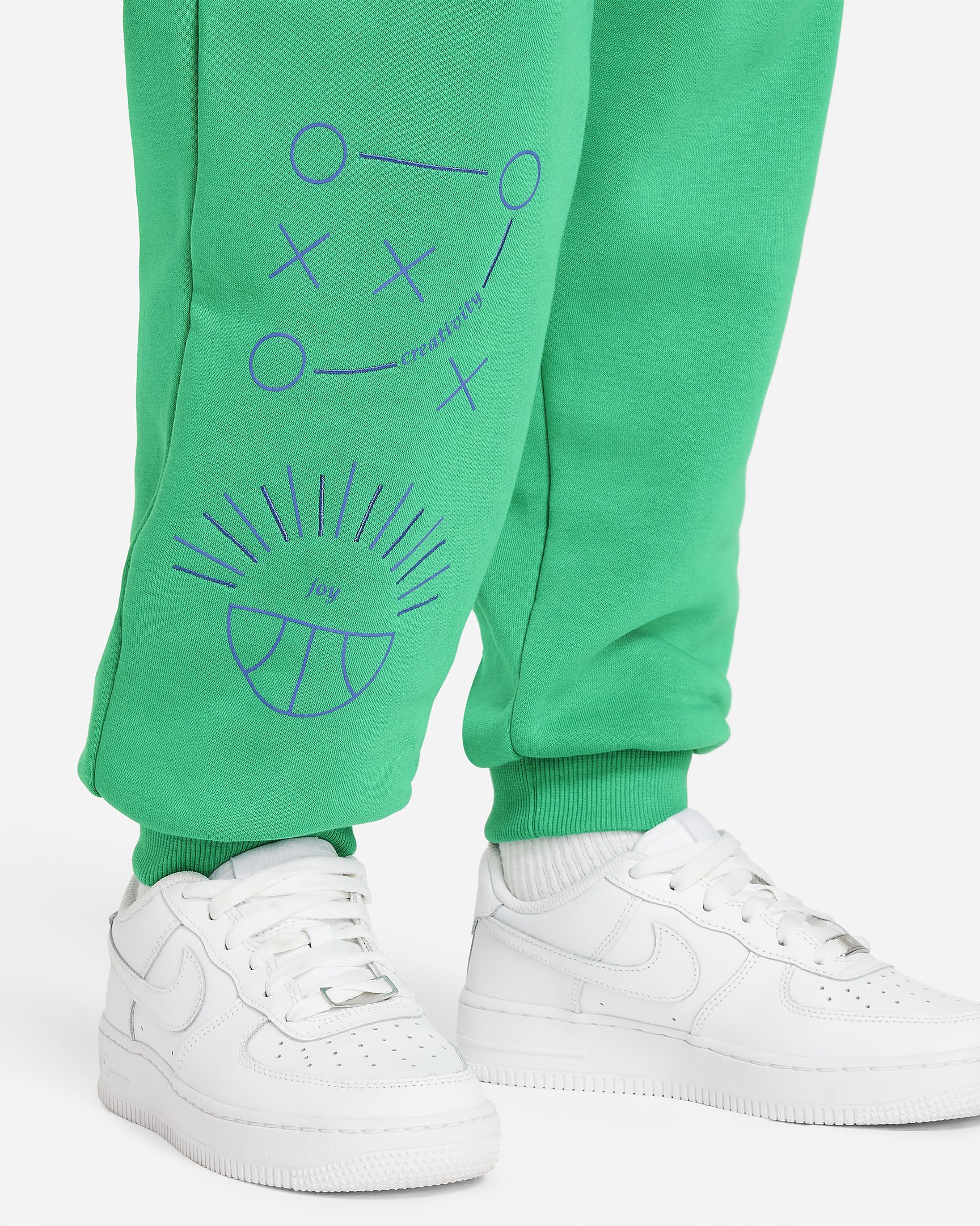 Nike Culture of Basketball Big Kids' Basketball Loose Pants (Extended Size) - Stadium Green/Blue Joy