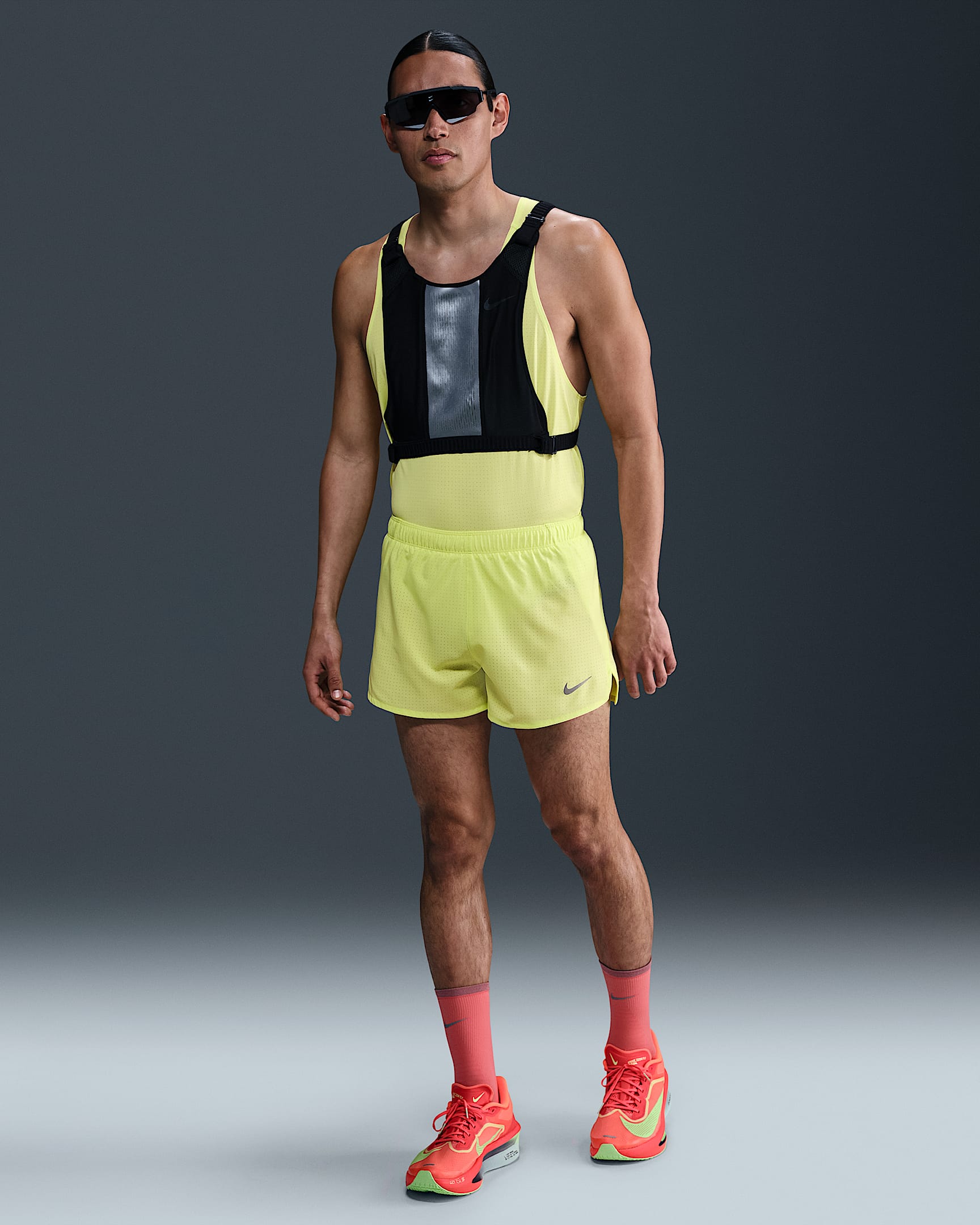 Shorts da running Dri-FIT con slip foderati 8 cm Nike Fast – Uomo - Light Lemon Twist/Nero