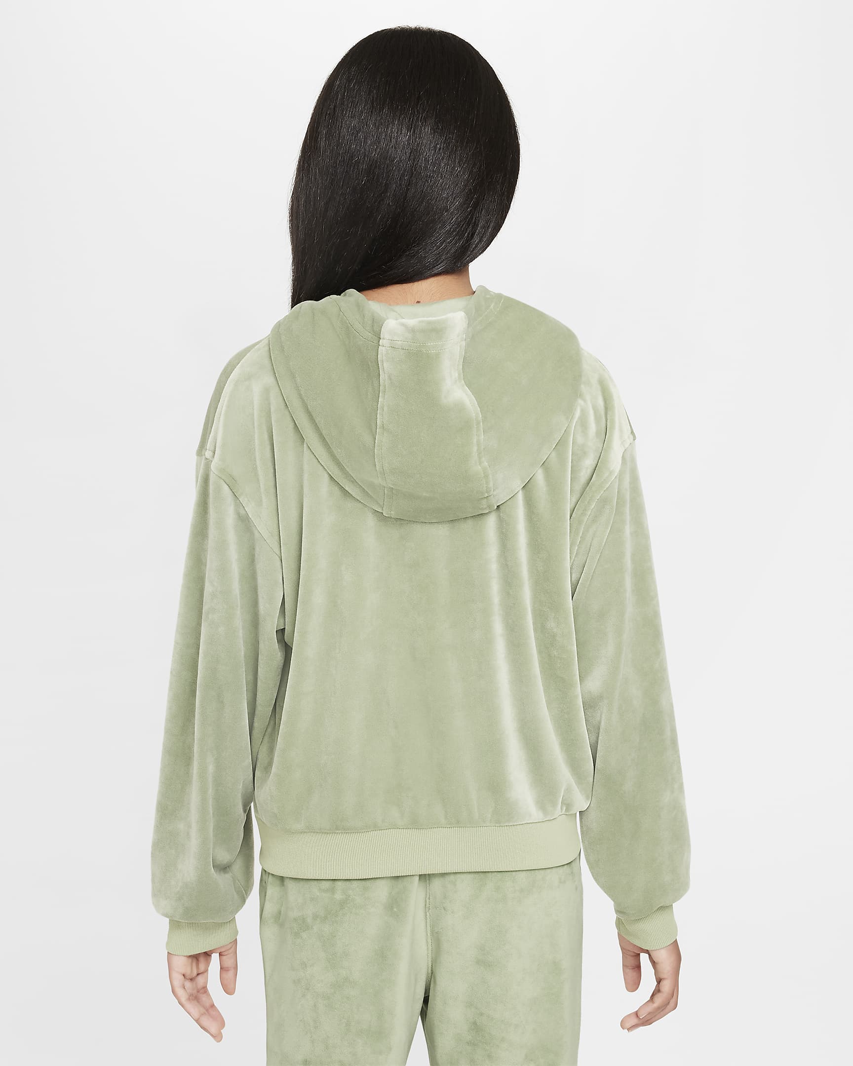 Nike Sportswear Girls' Pullover Hoodie - Oil Green/Jade Horizon