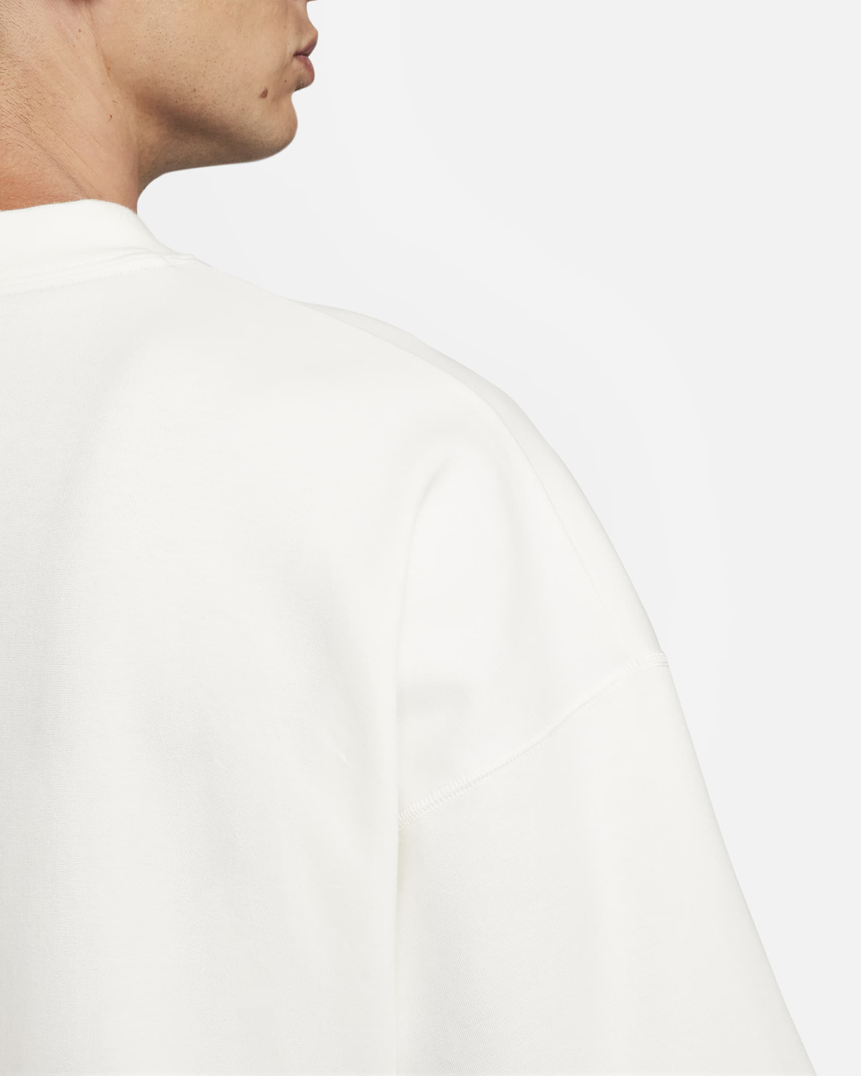 Felpa oversize a manica corta Nike Sportswear Tech Fleece Reimagined – Uomo - Sail