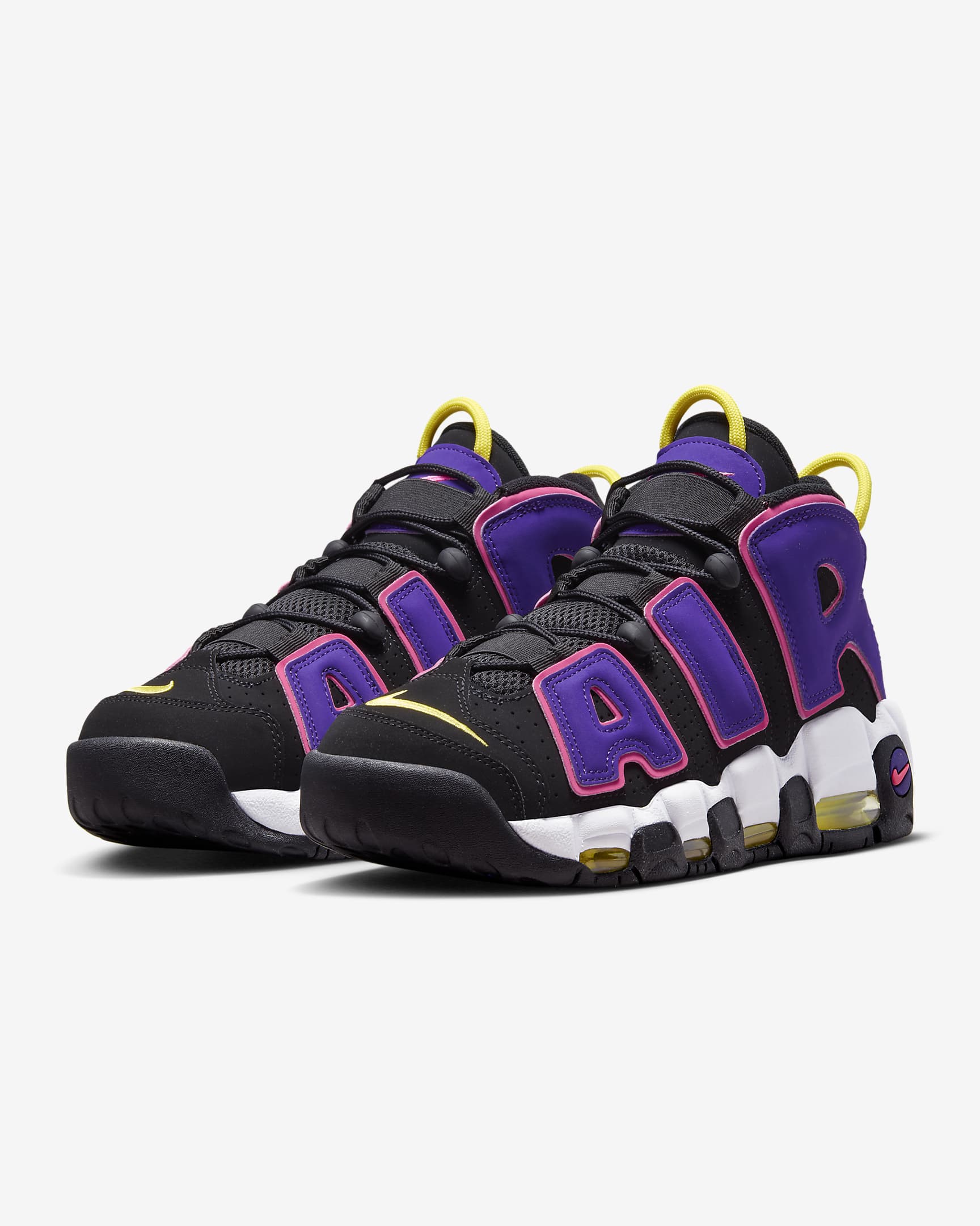 Calzado para hombre Nike Air More Uptempo '96 - Negro/Morado cancha/Hiperrosa/Multicolor