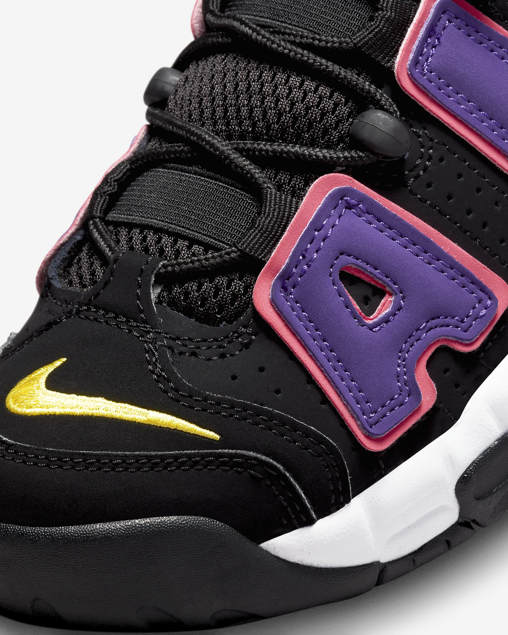 Calzado para niños grandes Nike Air More Uptempo - Negro/Morado cancha/Hiperrosa/Multicolor