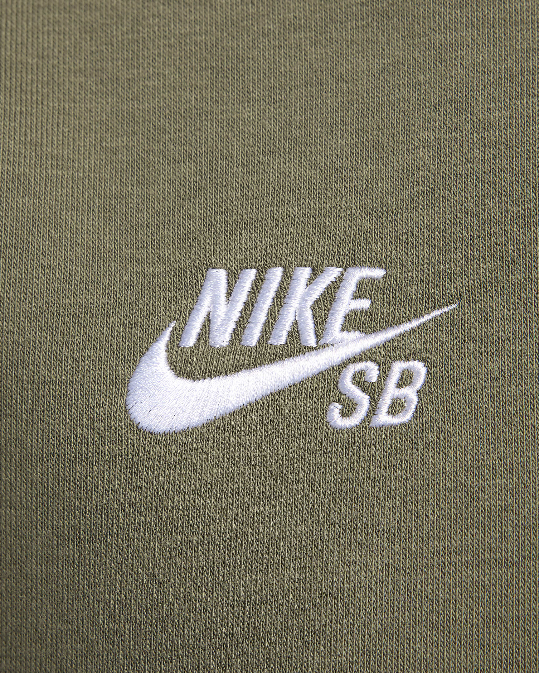 Sweat à capuche en Fleece Nike SB - Medium Olive/Blanc