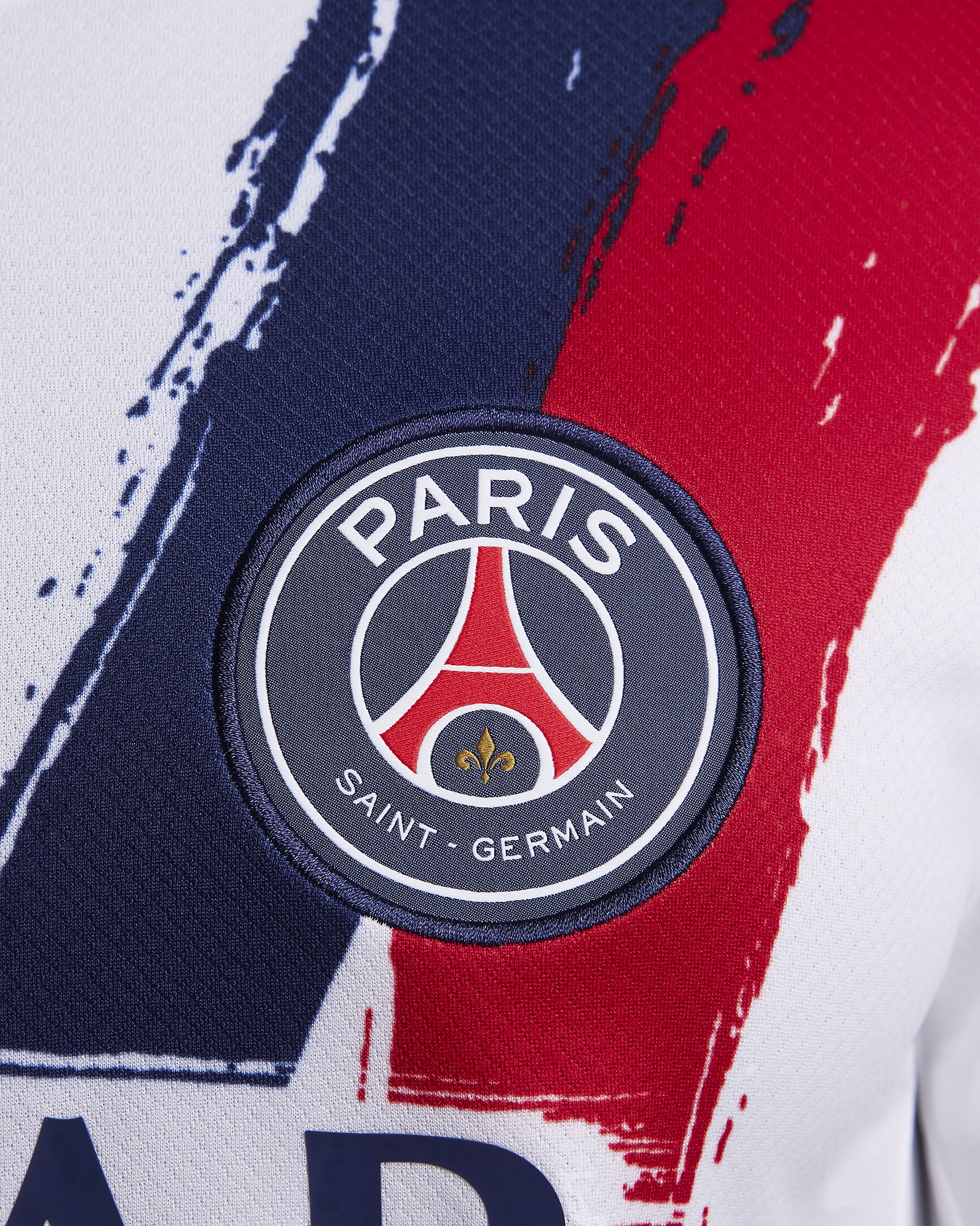 Paris Saint-Germain 2024/25 Stadium (bortedrakt) Nike Dri-FIT Replica fotballdrakt til herre - Hvit/Midnight Navy/University Red/Midnight Navy