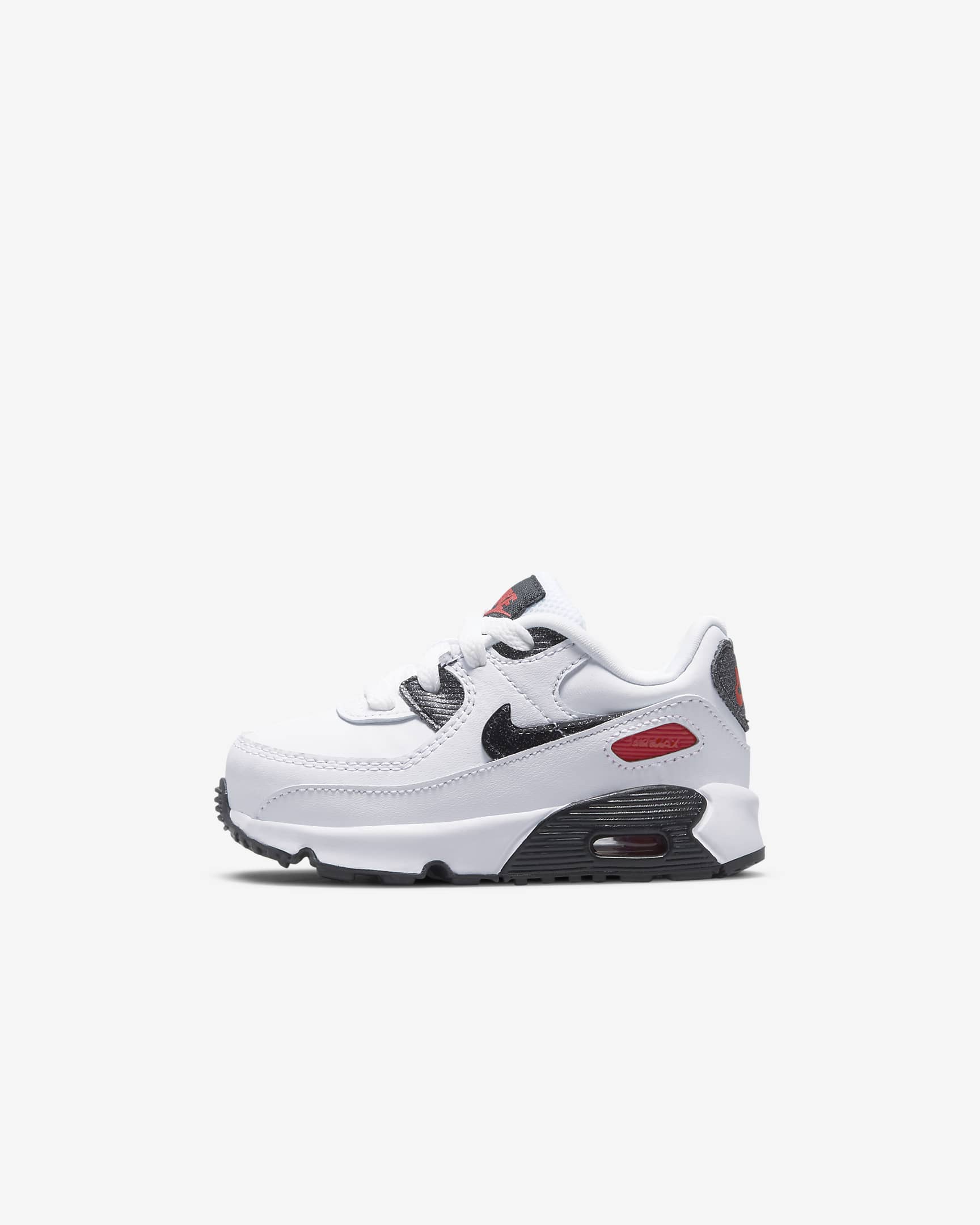 Calzado para bebé e infantil Nike Air Max 90 LTR SE - Blanco/Baya intenso/Negro