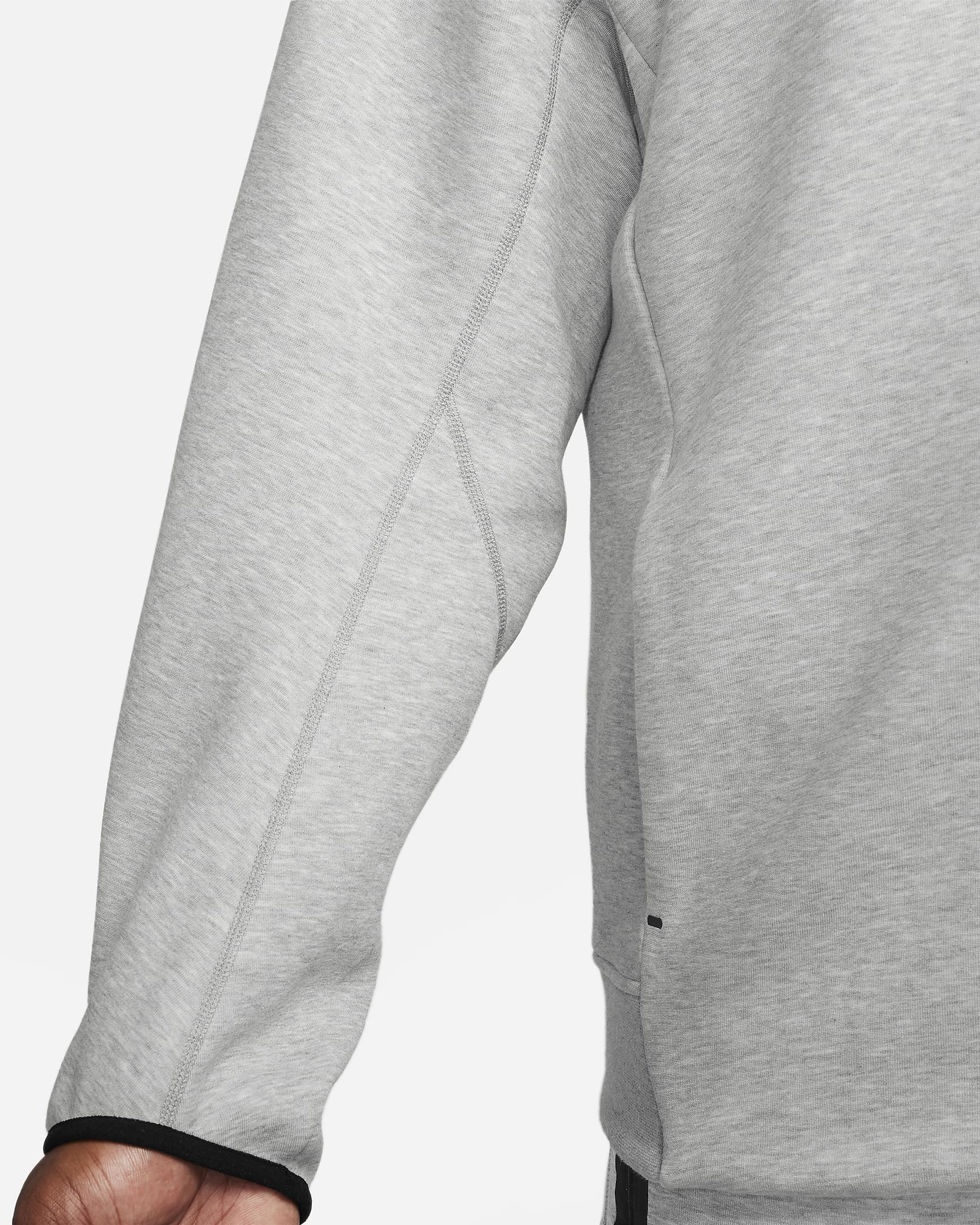 Nike Sportswear Tech Fleece Hoodie voor heren - Dark Grey Heather/Zwart