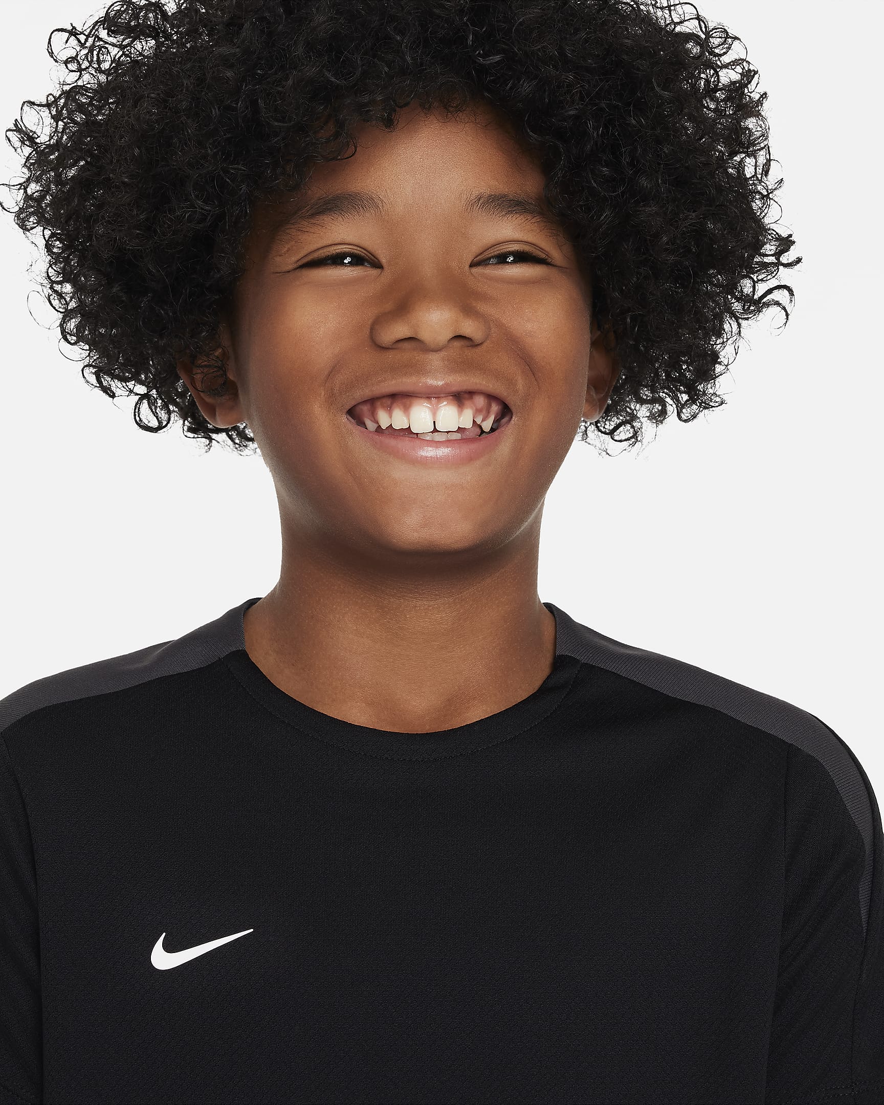 Nike Dri-FIT Strike Older Kids' Short-Sleeve Football Top - Black/Black/Anthracite/White