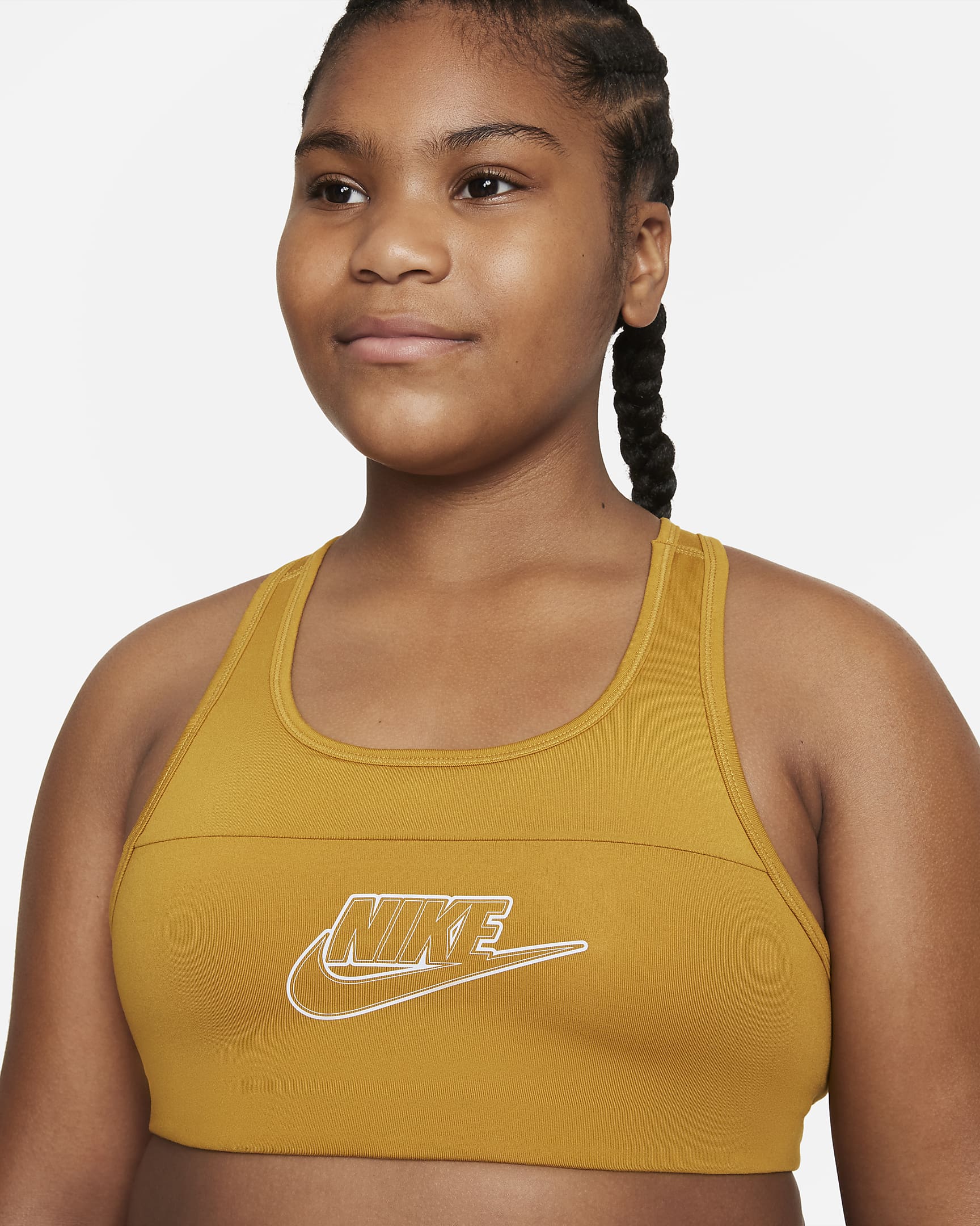 Nike Dri-FIT Swoosh Big Kids' (Girls') Sports Bra (Extended Size). Nike.com