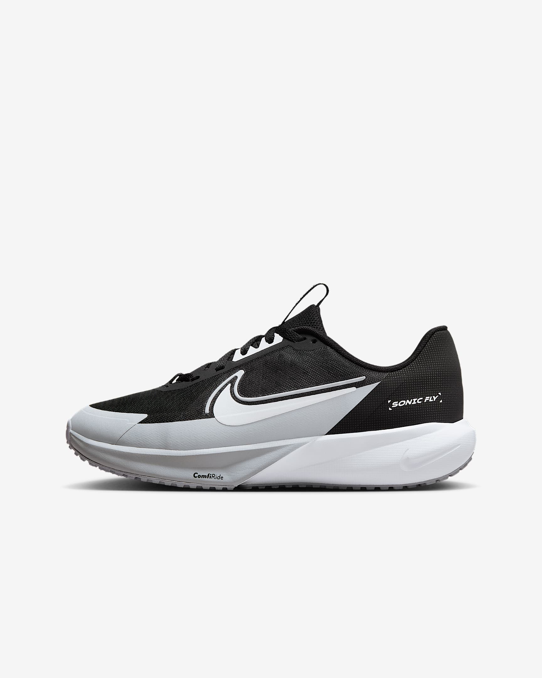 Nike Sonic Fly Older Kids' Running Shoes - Black/Wolf Grey/White