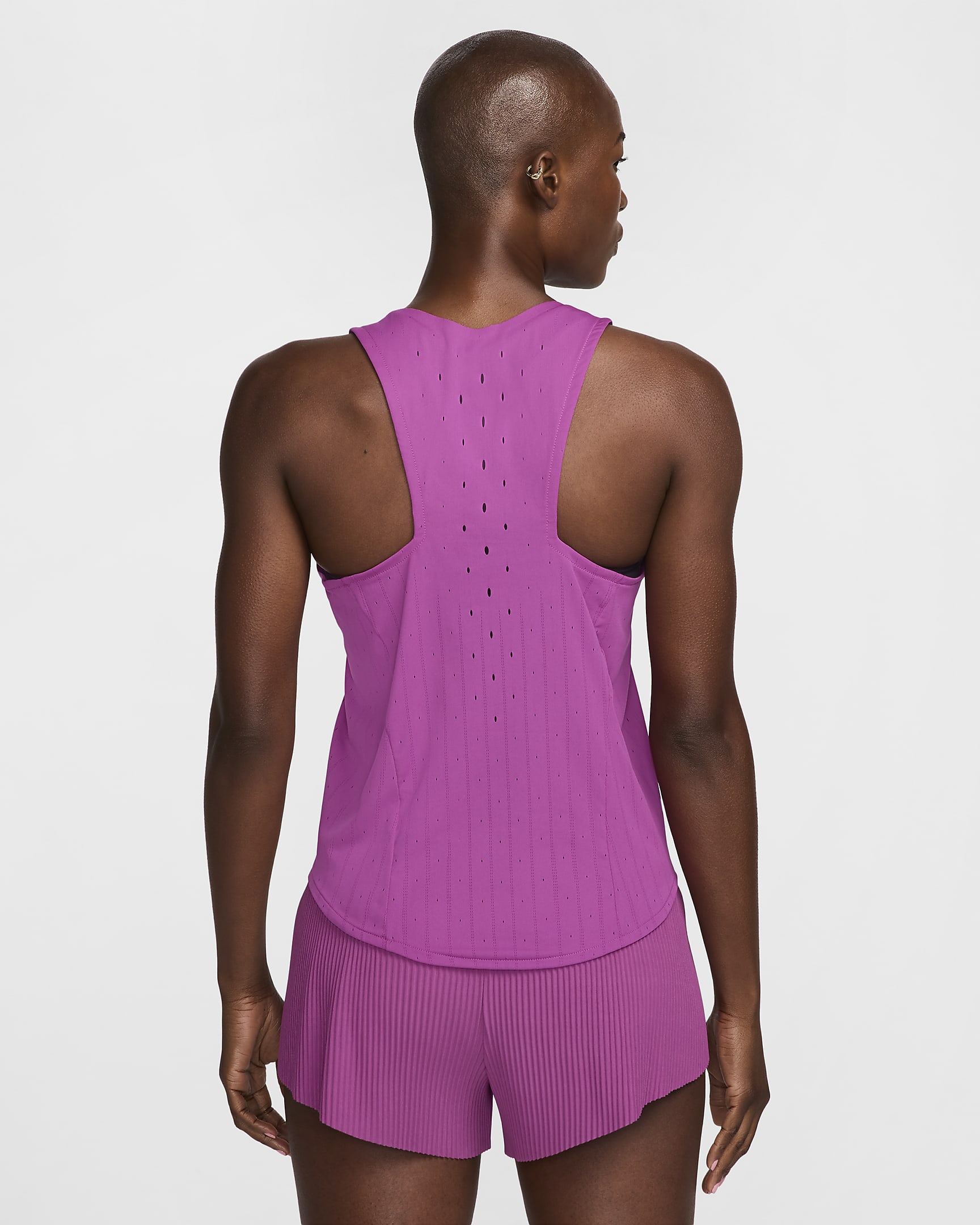 Nike AeroSwift Dri-FIT ADV Lauf-Singlet für Damen - Hot Fuchsia/Schwarz