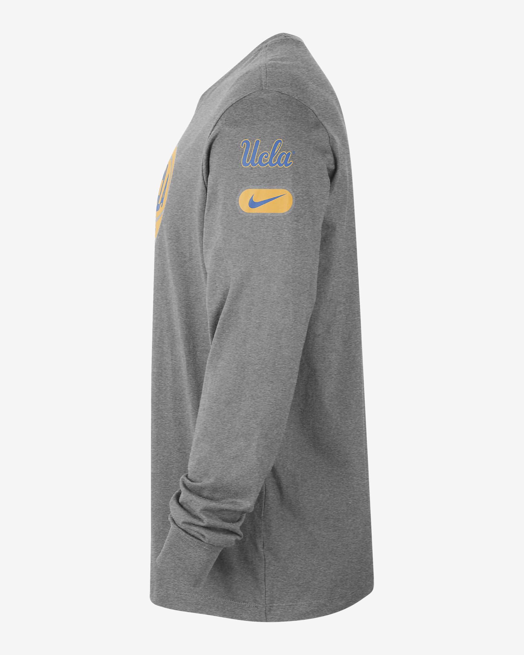 UCLA Fast Break Men's Nike College Long-Sleeve T-Shirt - Dark Grey Heather