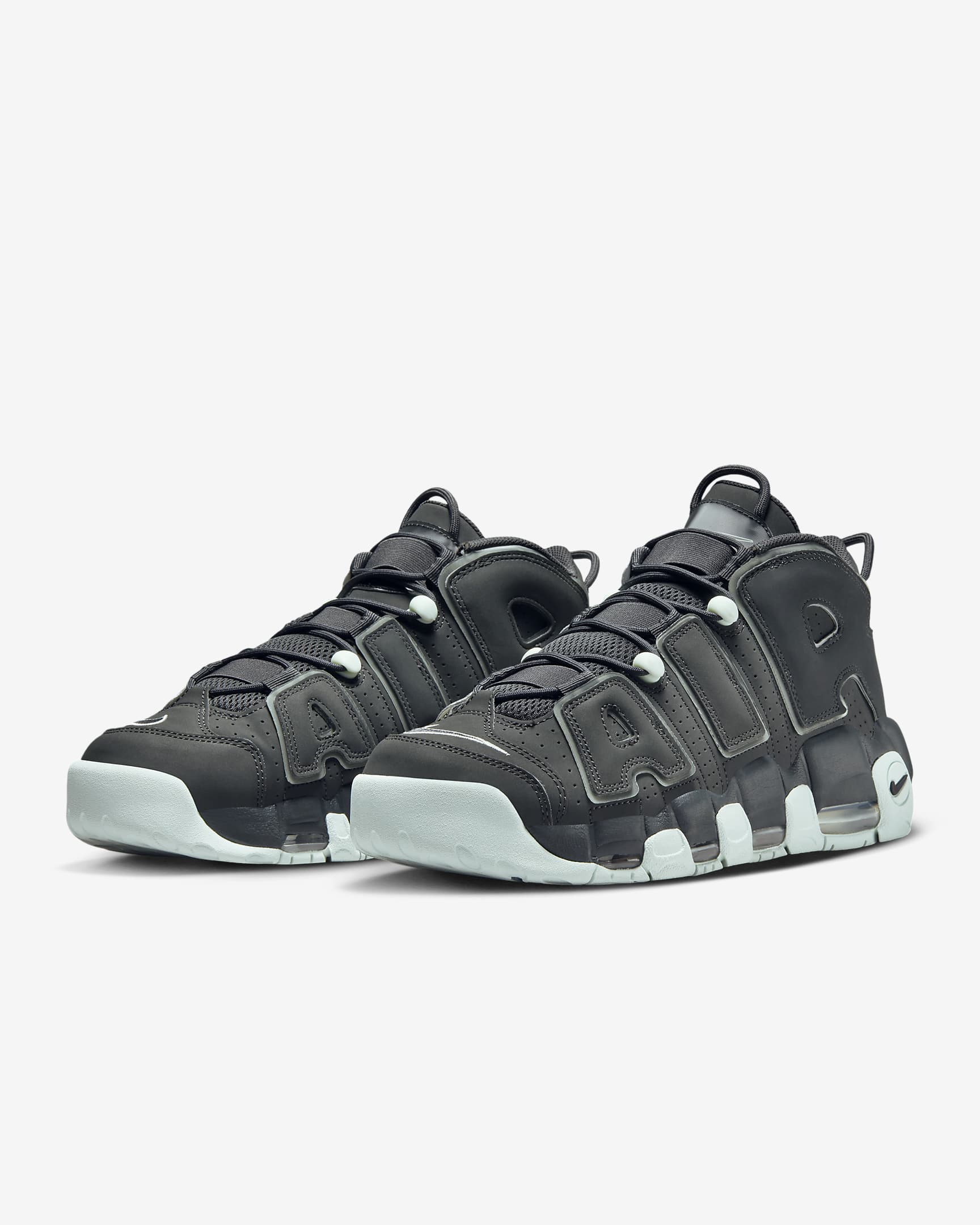 รองเท้าผู้ชาย Nike Air More Uptempo '96 - Dark Smoke Grey/Light Smoke Grey/Barely Green/Dark Smoke Grey